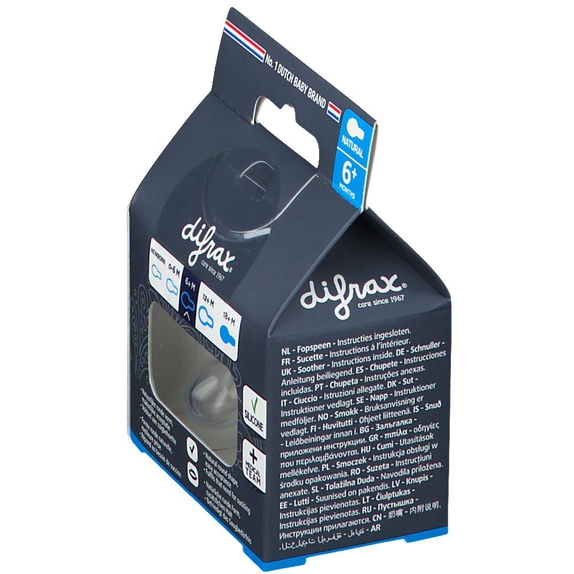 difrax® Schnuller +6 Monate - Pistazie