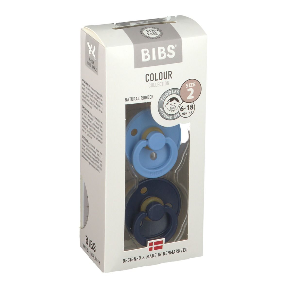 BIBS® BIBS® COLOUR Himmelblau - Deep Space 6 - 18 Monate Größe 2