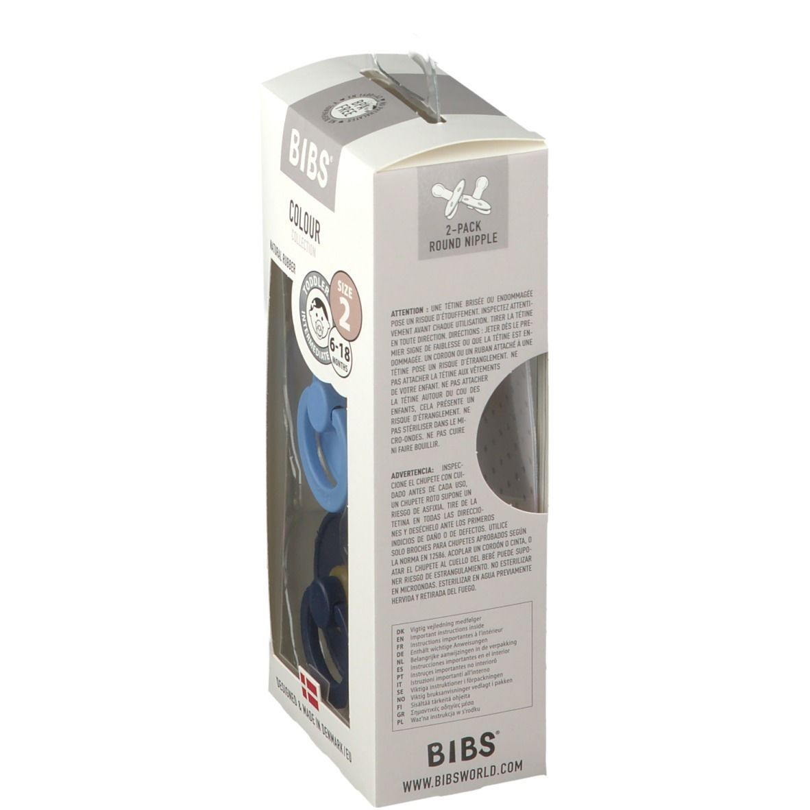BIBS® BIBS® COLOUR Himmelblau - Deep Space 6 - 18 Monate Größe 2