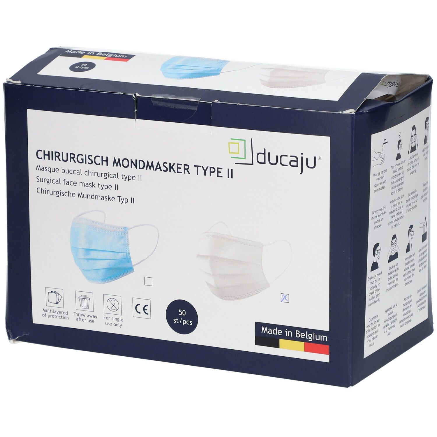 Mundmaske Medical 3-lagig Typ IIR 50 Stück