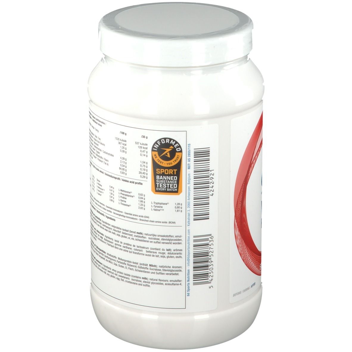 6D Sports Nutrition Molkenprotein-Fraise