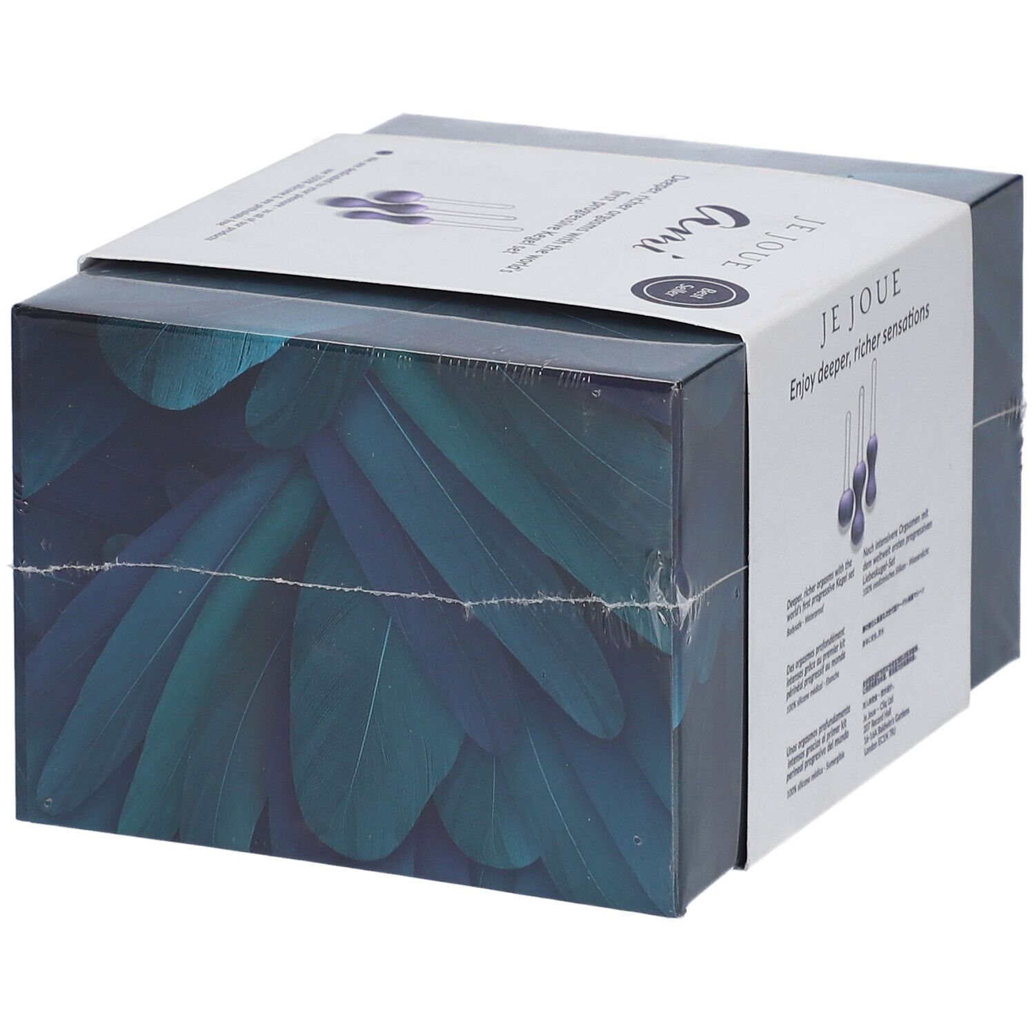 Verpackung des progressiven Geisha-Kugel-Sets Violett mit drei Kugeln.