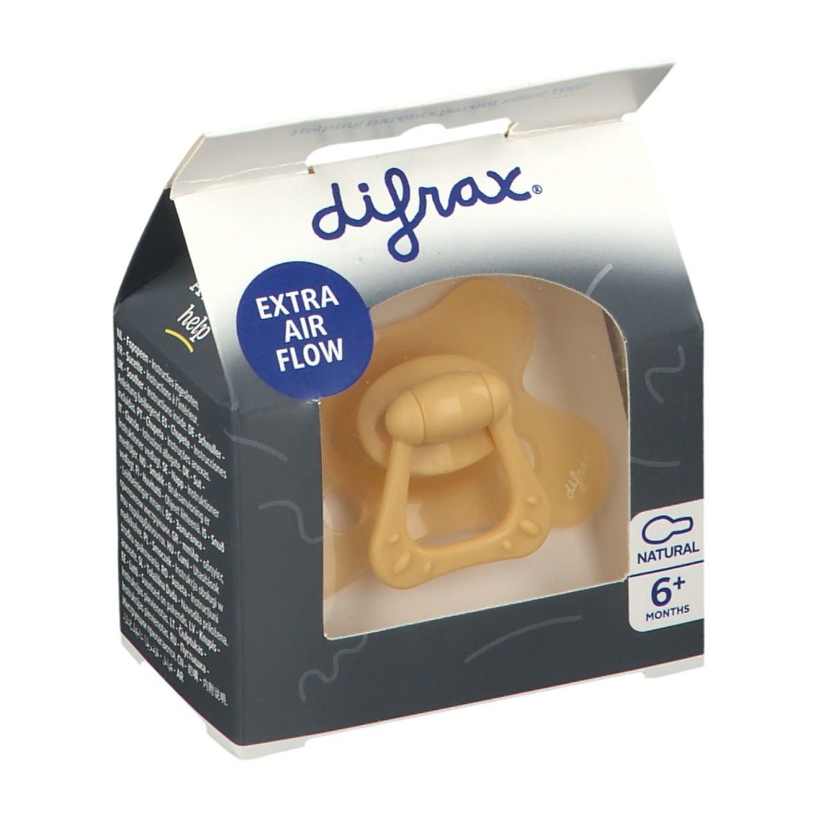 difrax® Schnuller Natural Pfirsich +6 Monate