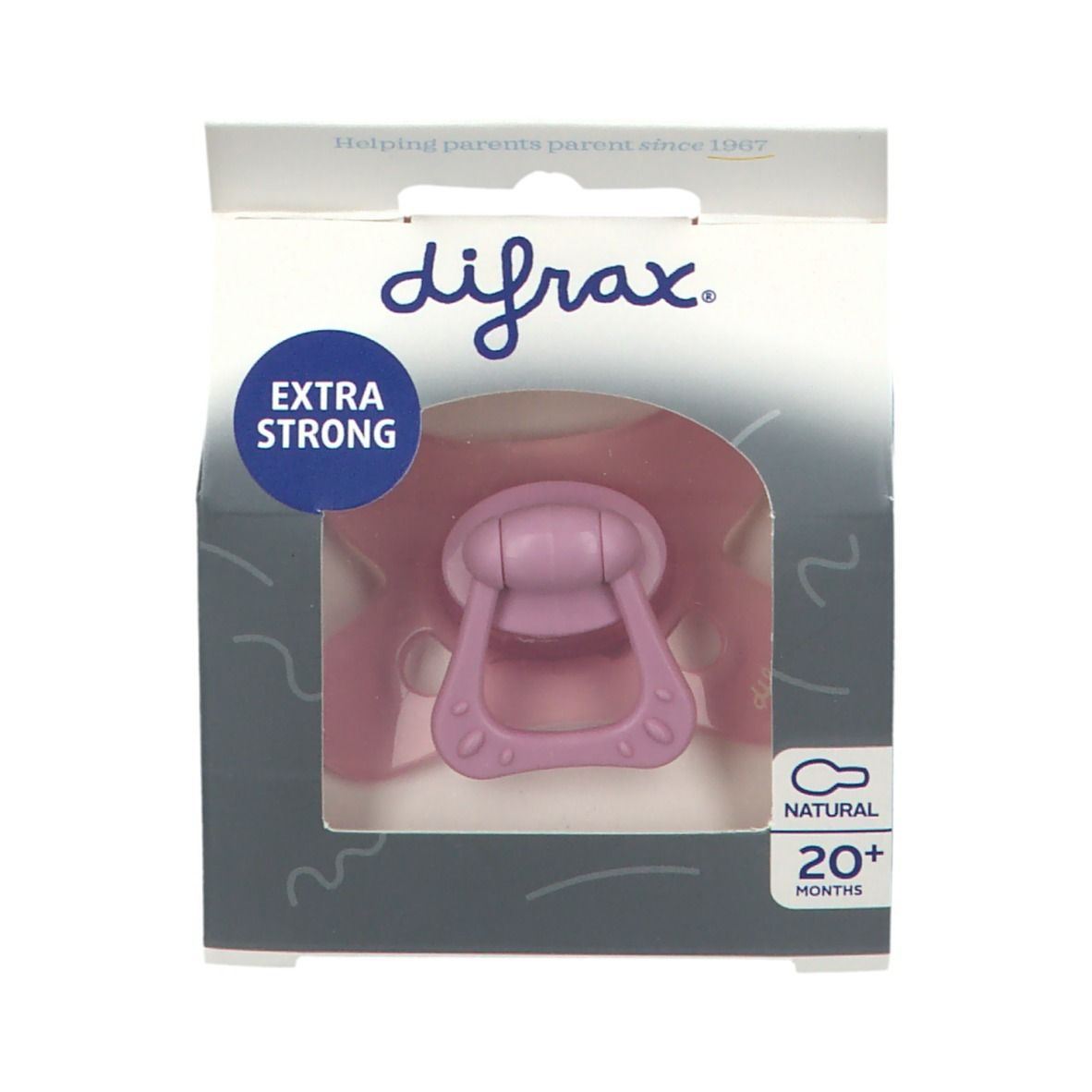 difrax® Schnuller Natural Rose +20 Monate