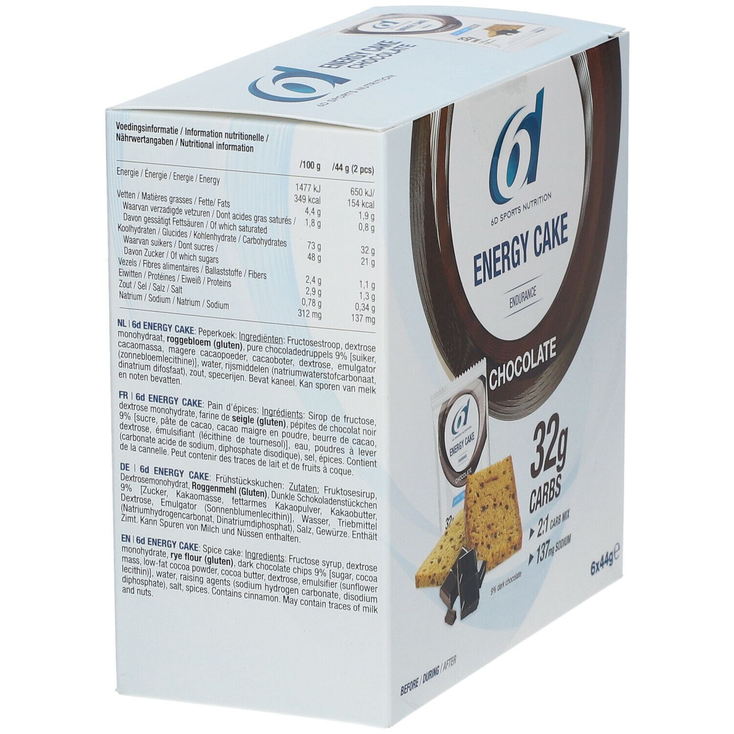 6D Sports Nutrition Energy Cake Chocolate