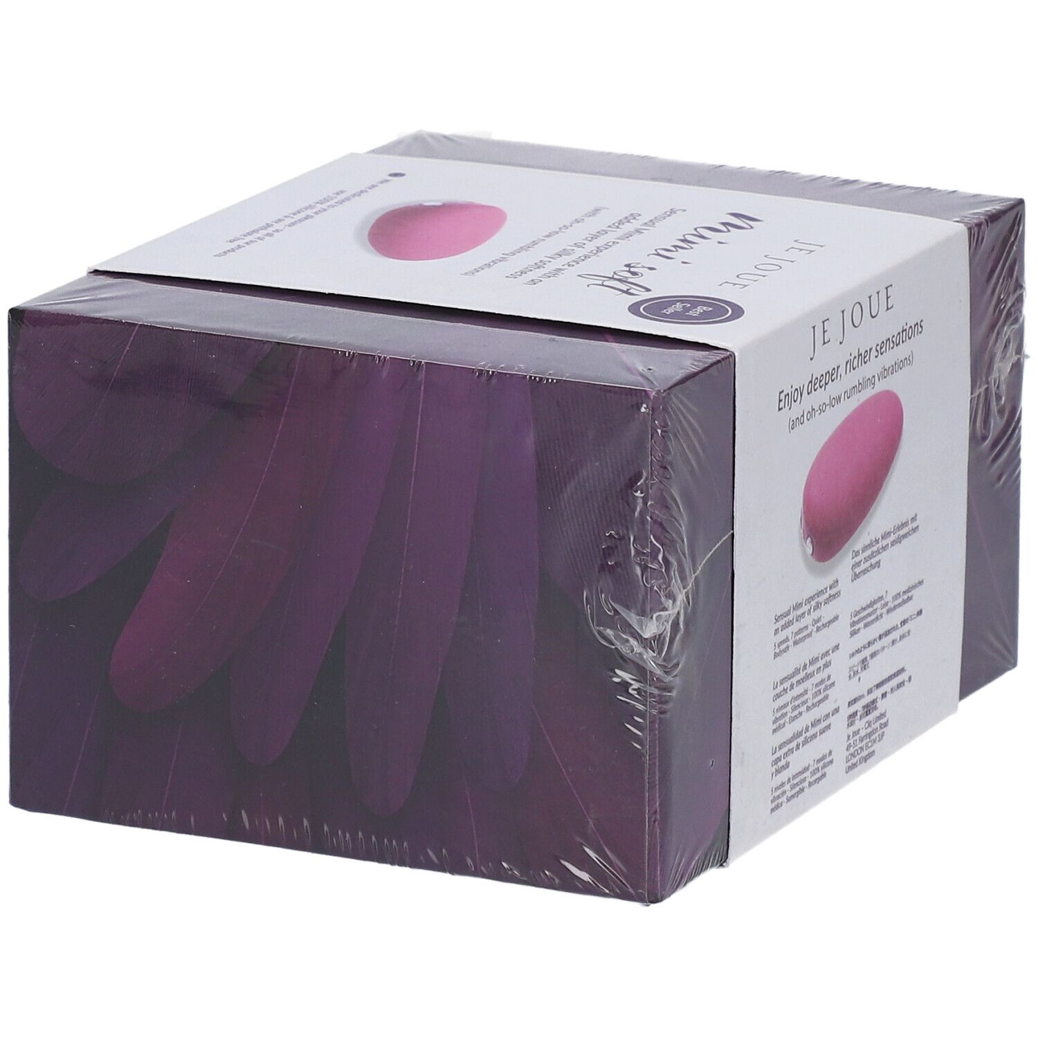 Verpackung von Je Joue Mimi soft. Rosa Stimulator auf der Verpackung abgebildet.