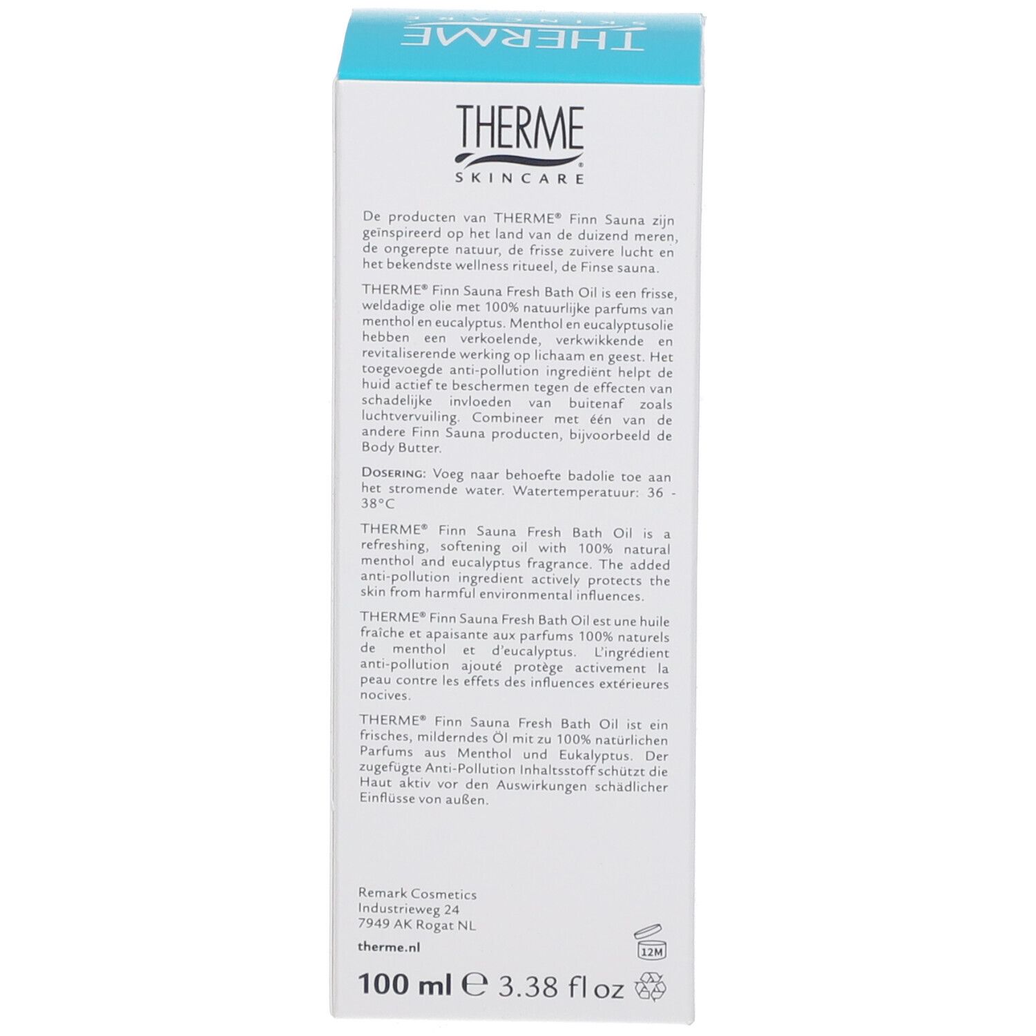 Therme Finn Sauna Fresh Bath Oil 100ml