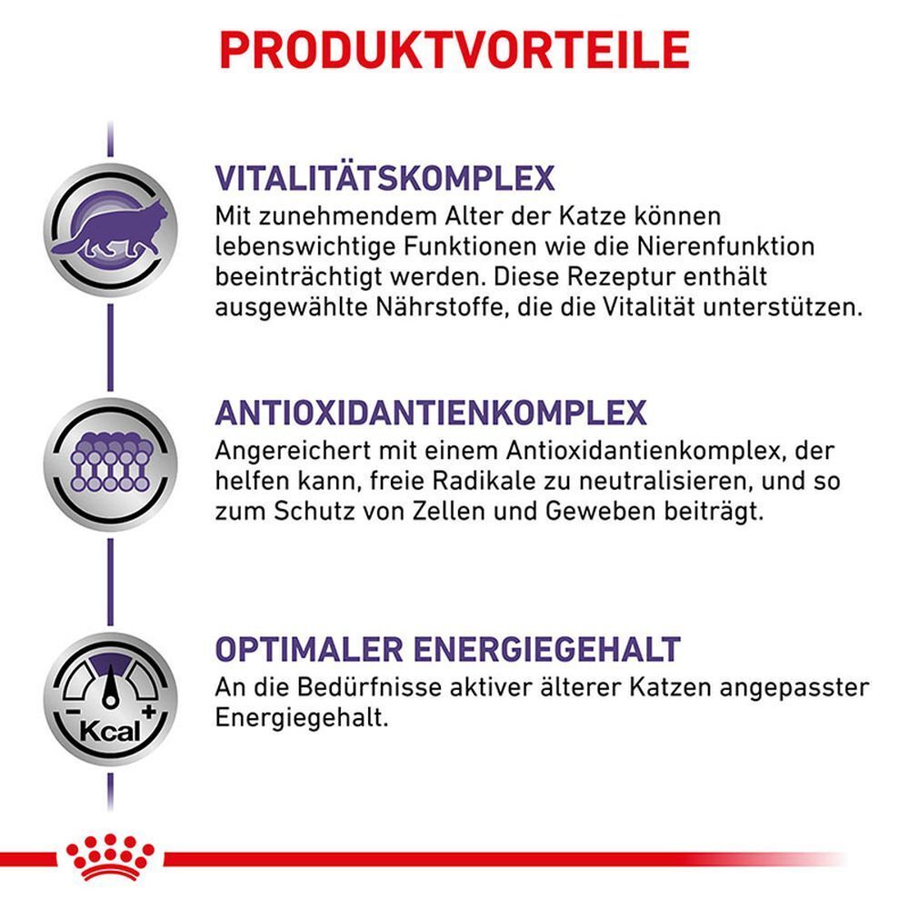 Fünf Beutel ROYAL CANIN Mature Consult Katzenfutter.