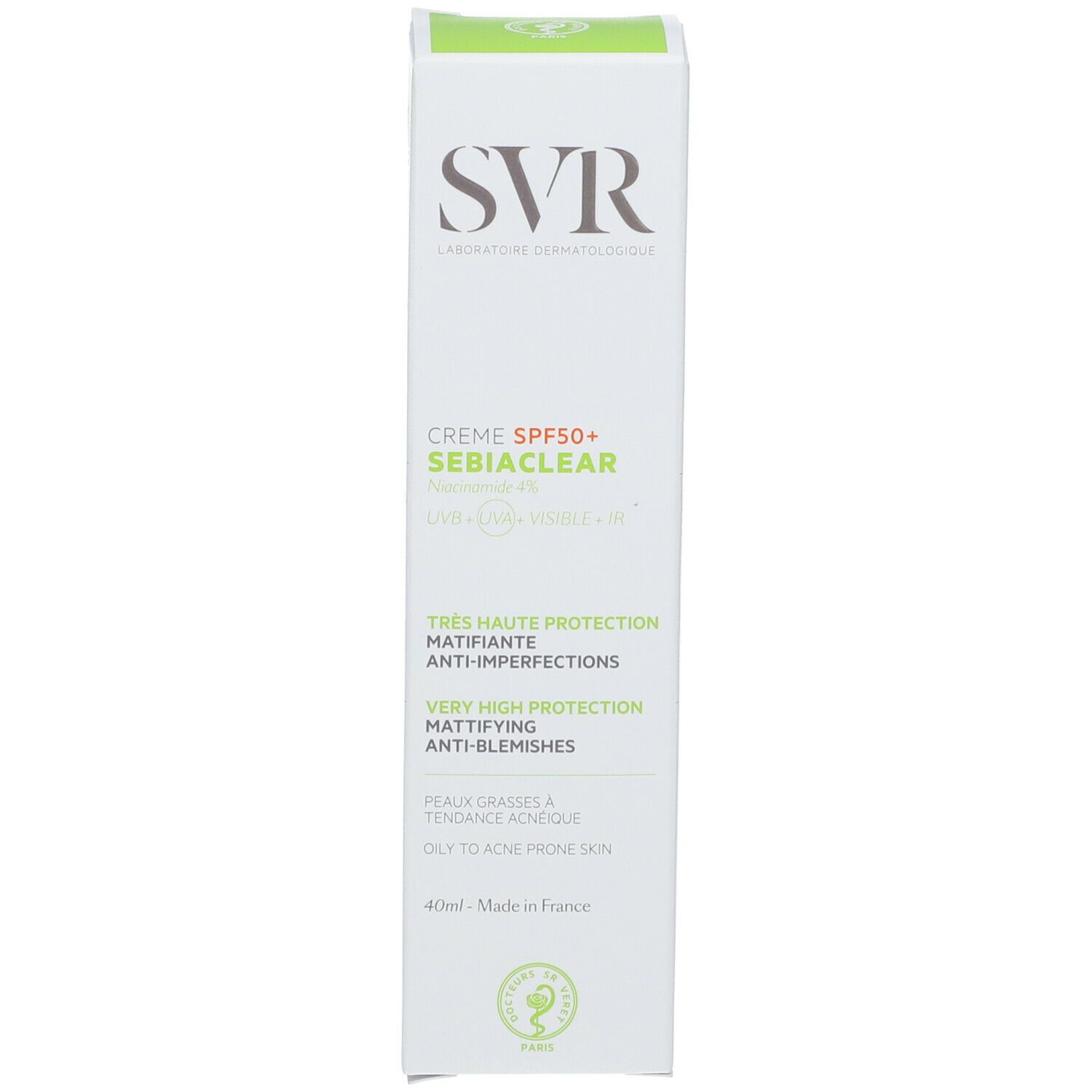 SVR SEBIACLEAR Crème SPF50+