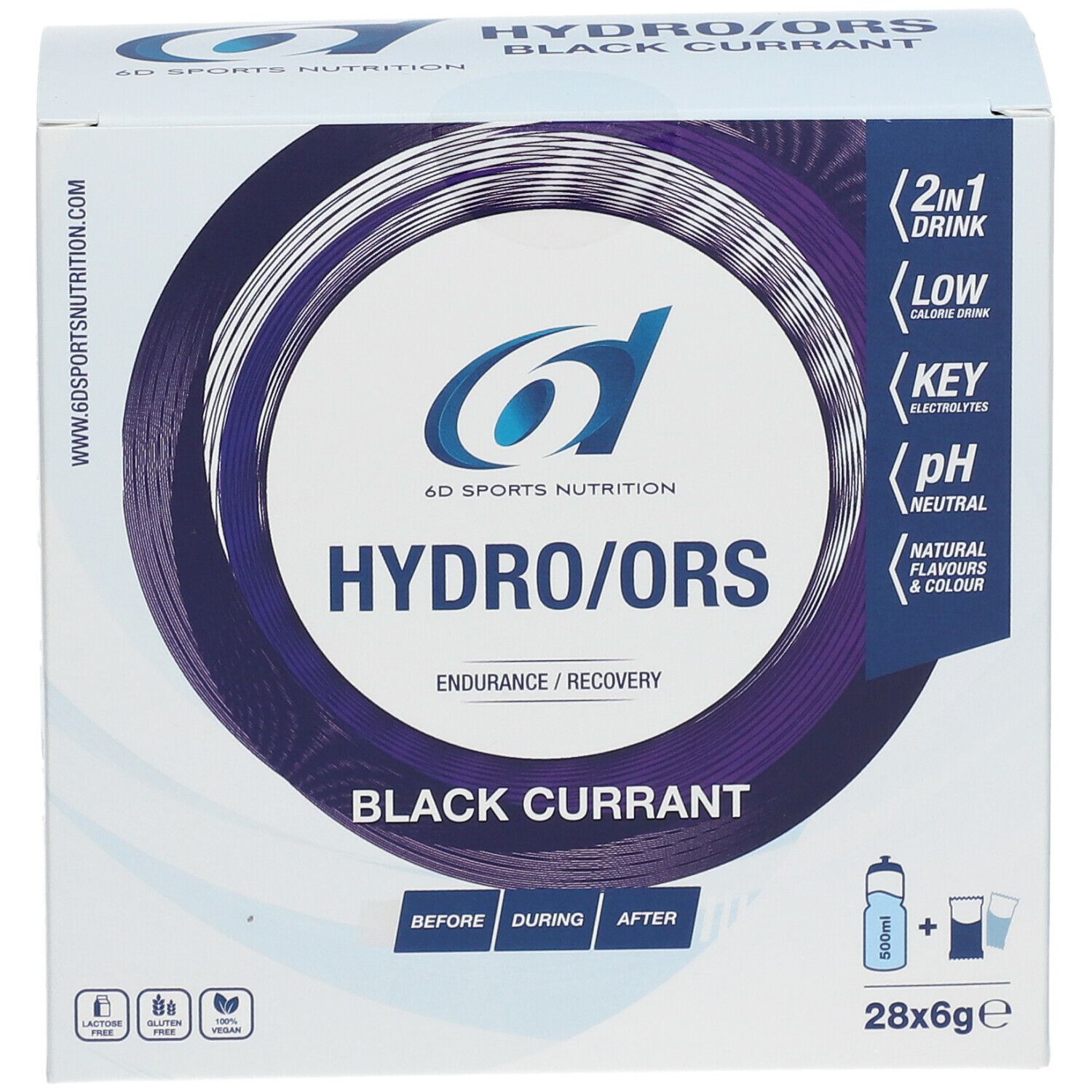 6D SPORTS NUTRITION HYDRO/ORS BLACK CURRANT