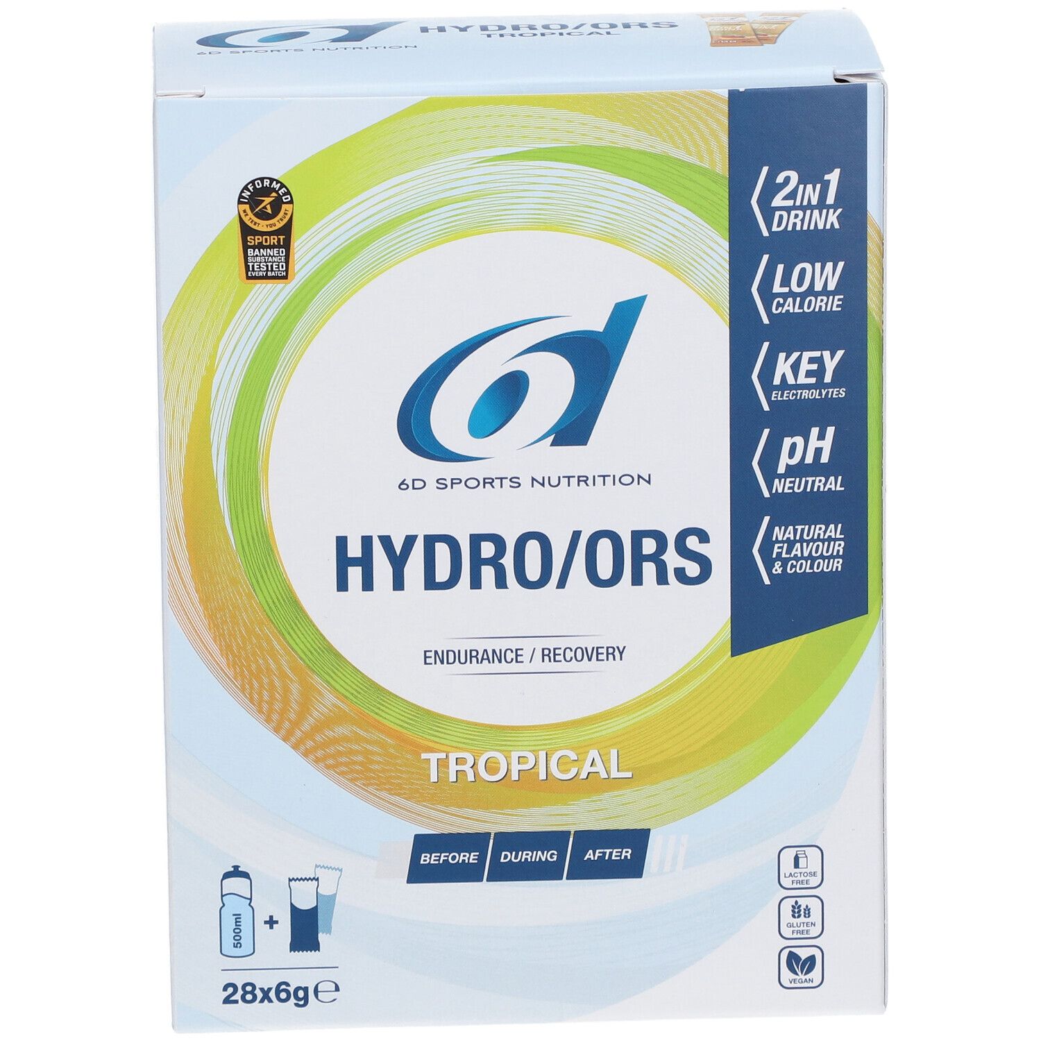 6D Sports Nutrition Hydro Ors Erholung Tropisch