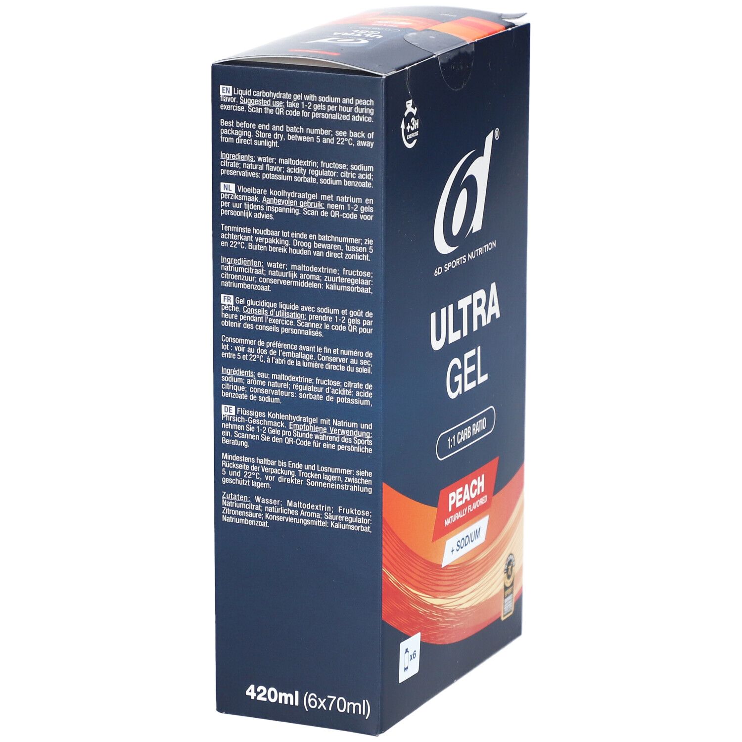 6D SPORTS NUTRITION Ultra Gel Pêche