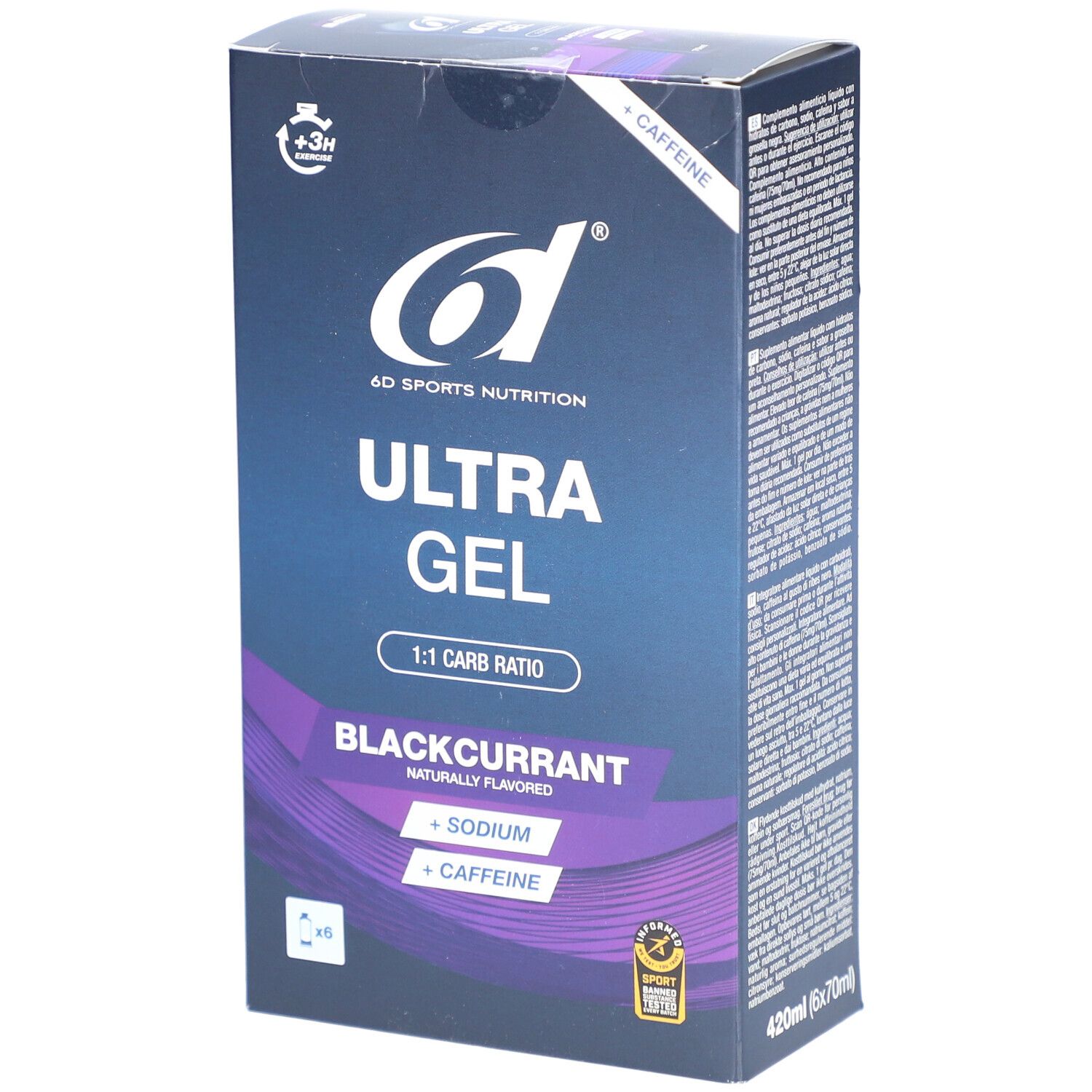 6D SPORTS NUTRITION Ultra Gel Schwarze Johannisbeere