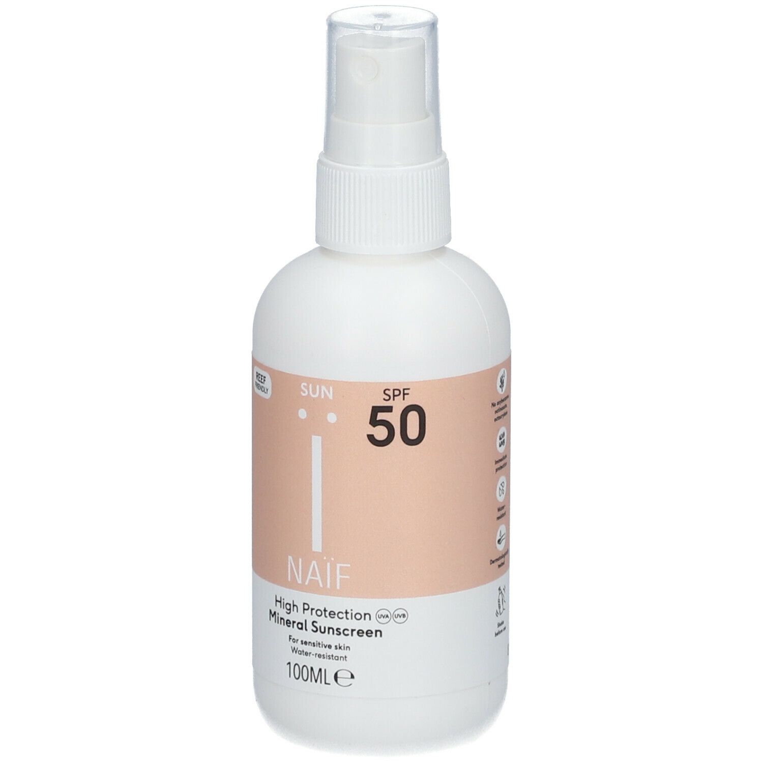 NAÏF Sun Mineralischer Sonnenschutz Spray solaire SPF50