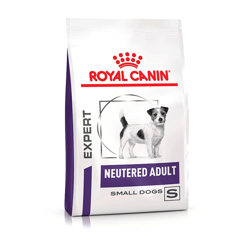 Packung Royal Canin Expert Neutered Adult Small Dogs S. Trockenfutter für kleine Hunde.