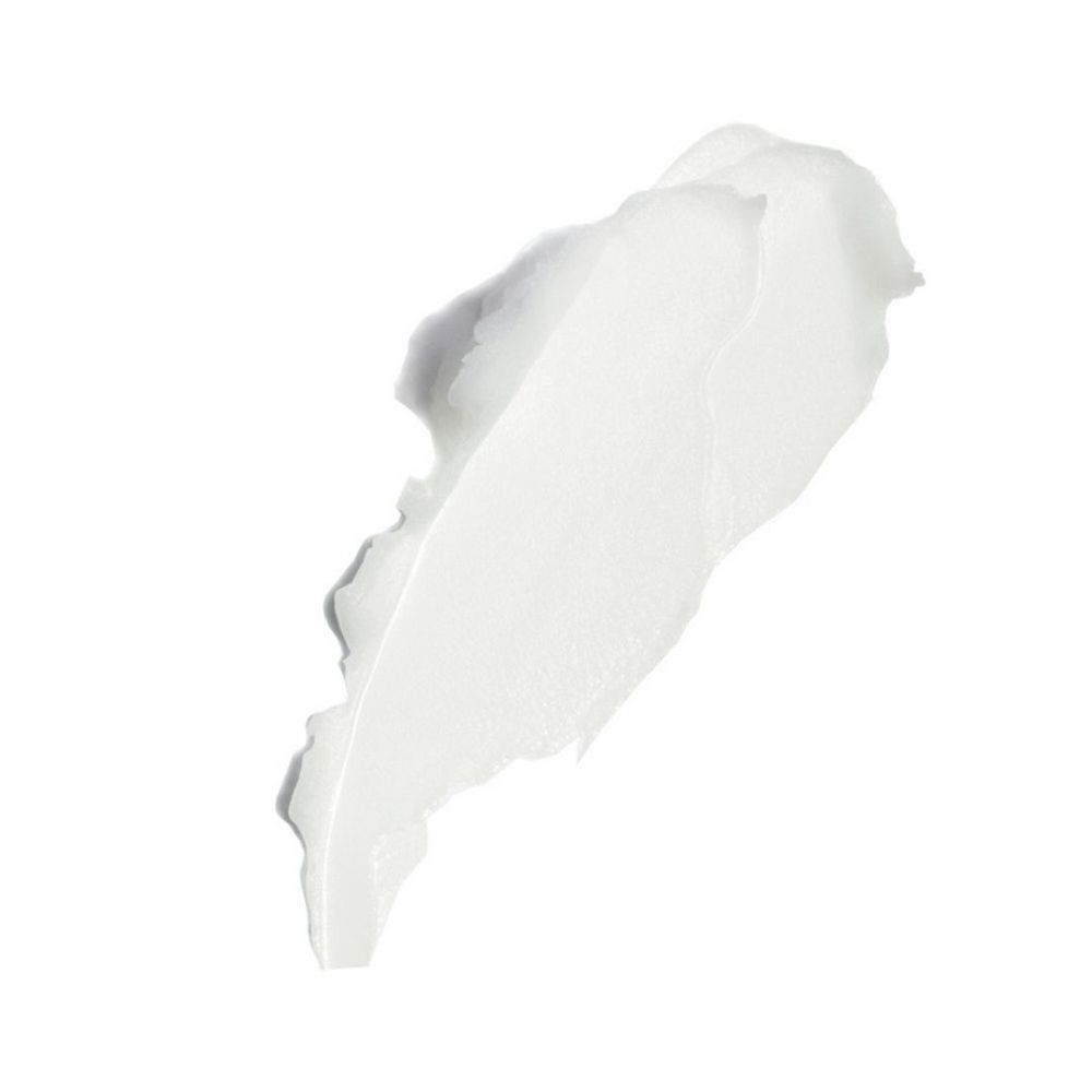 Weißer Balsam-Abstrich auf weißem Hintergrund.