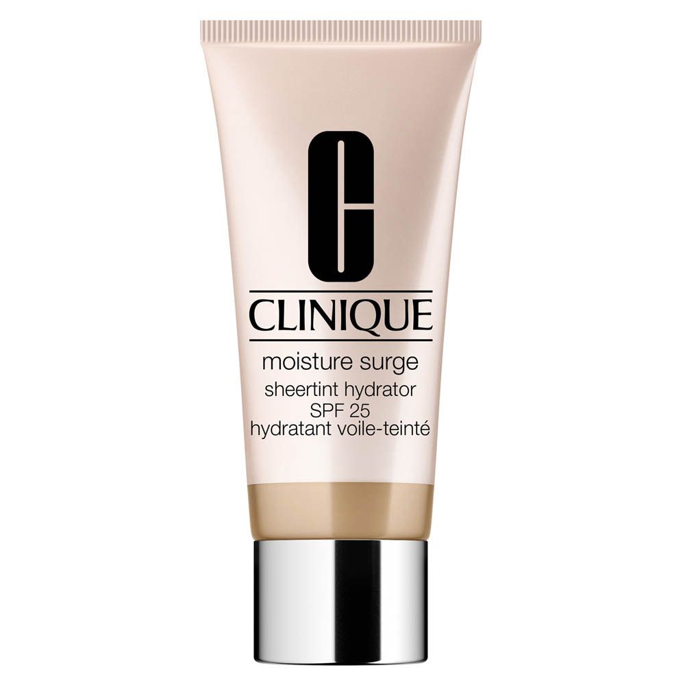 Clinique Moisture Surge Sheertint Hydrator SPF25, hell, in der Verpackung.
