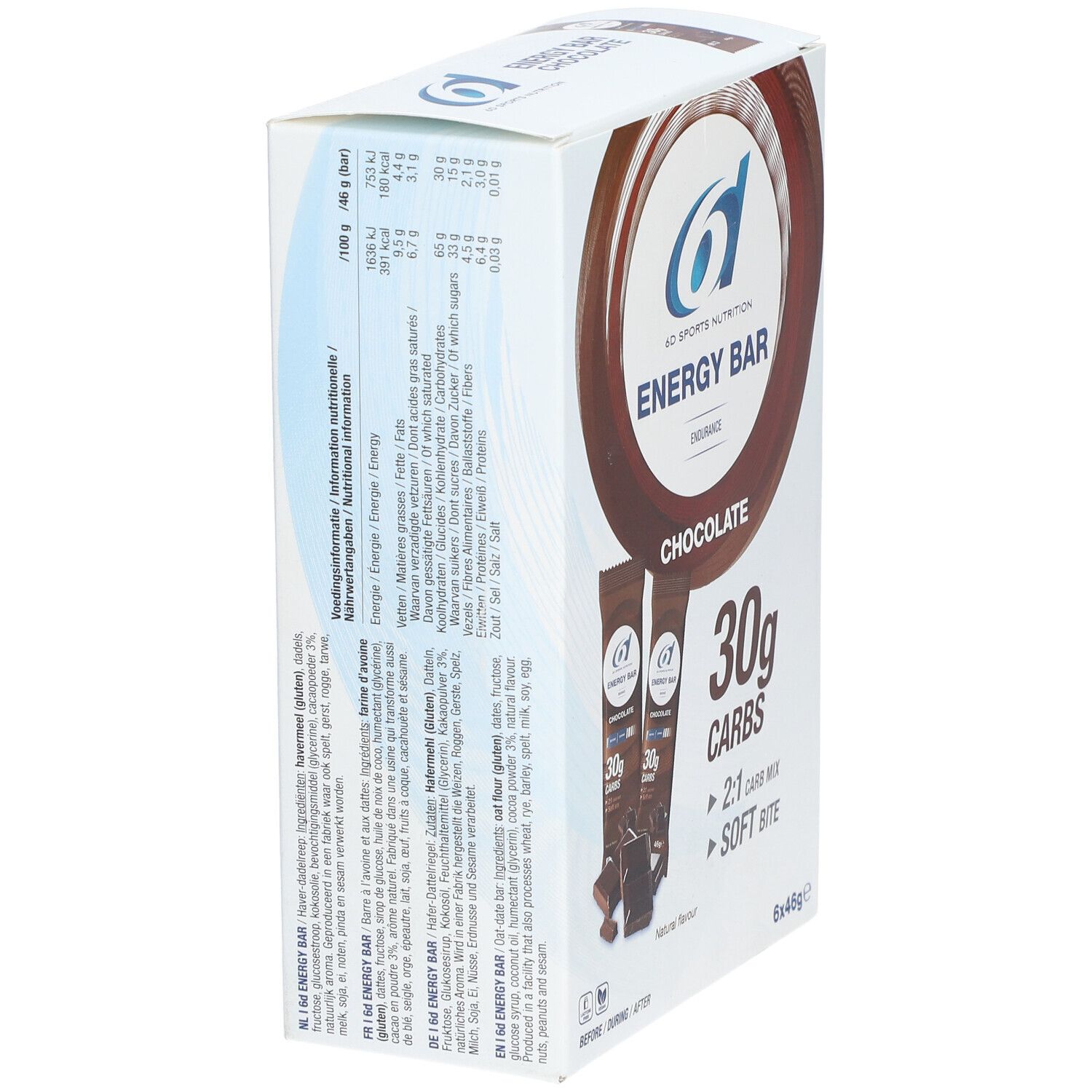 6D Sports Nutrition Energie-Riegel Chocolat