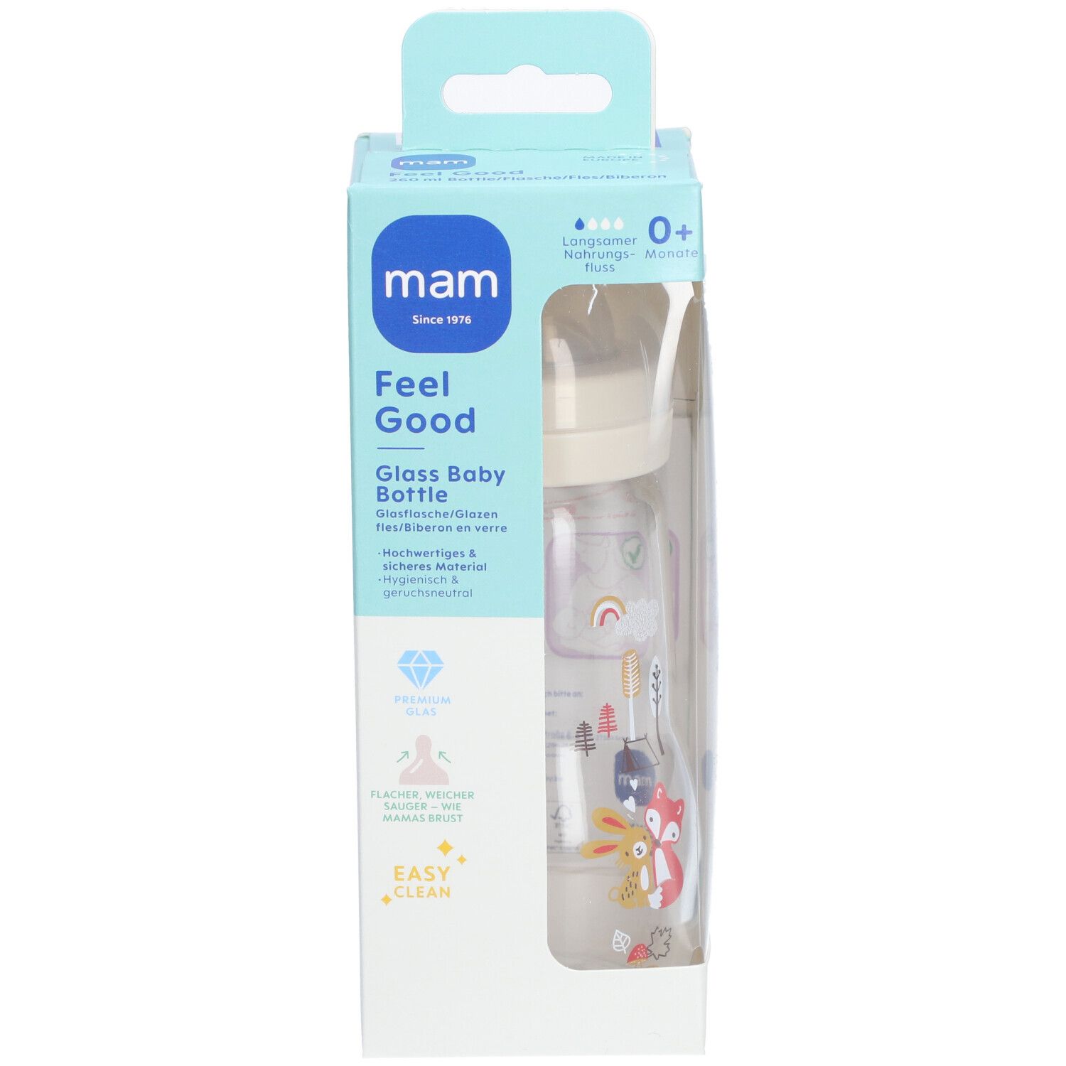 MAM Feel Good Flasche Glas Matt Unisex 2 Monate+