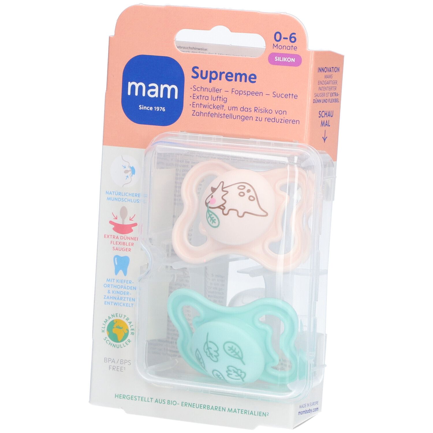 MAM Supreme Fopspeen Silikon Unisex 0-6