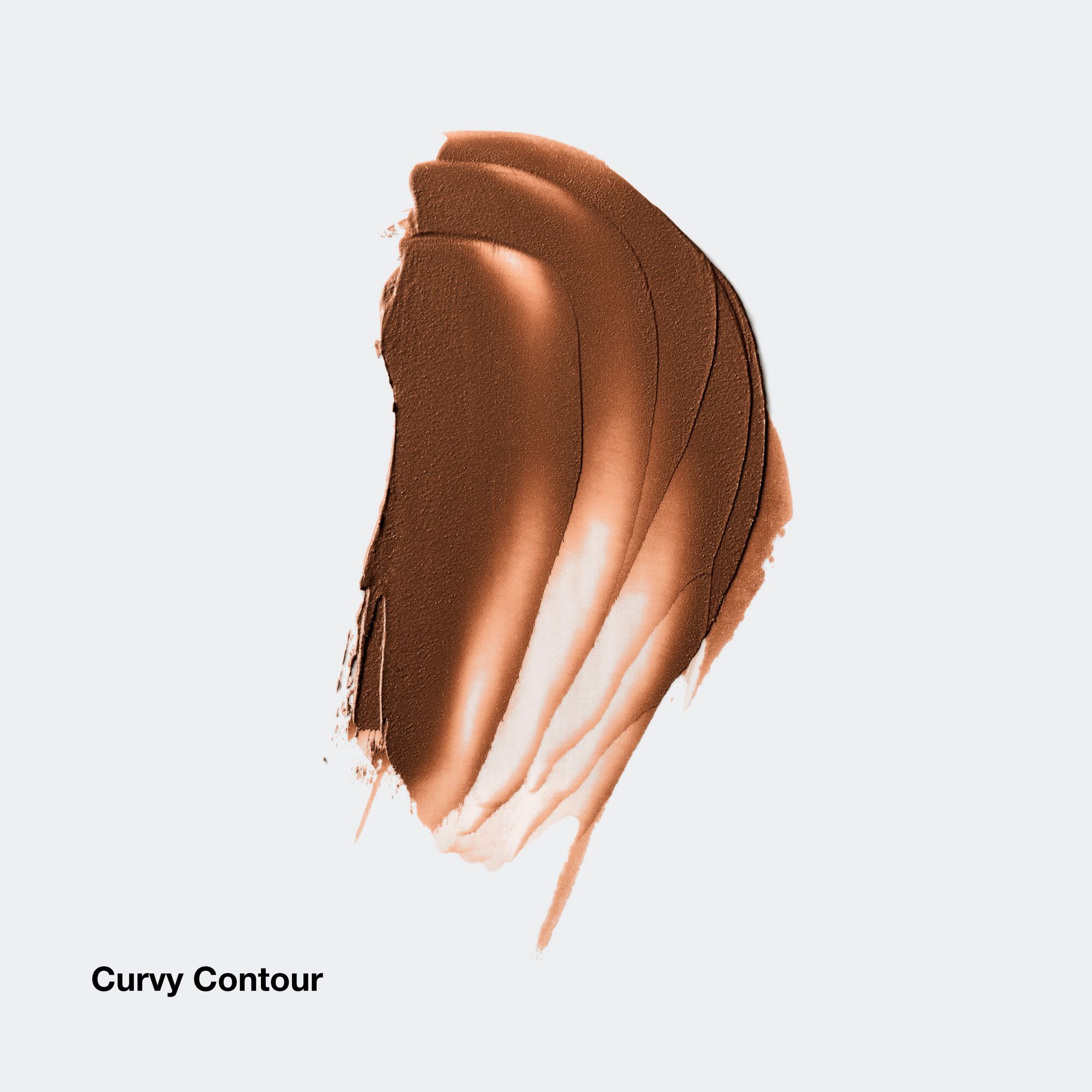 Abstrich von Clinique Chubby Stick™ Contour sculptant 01 Curvy Contour. Braune Farbe.