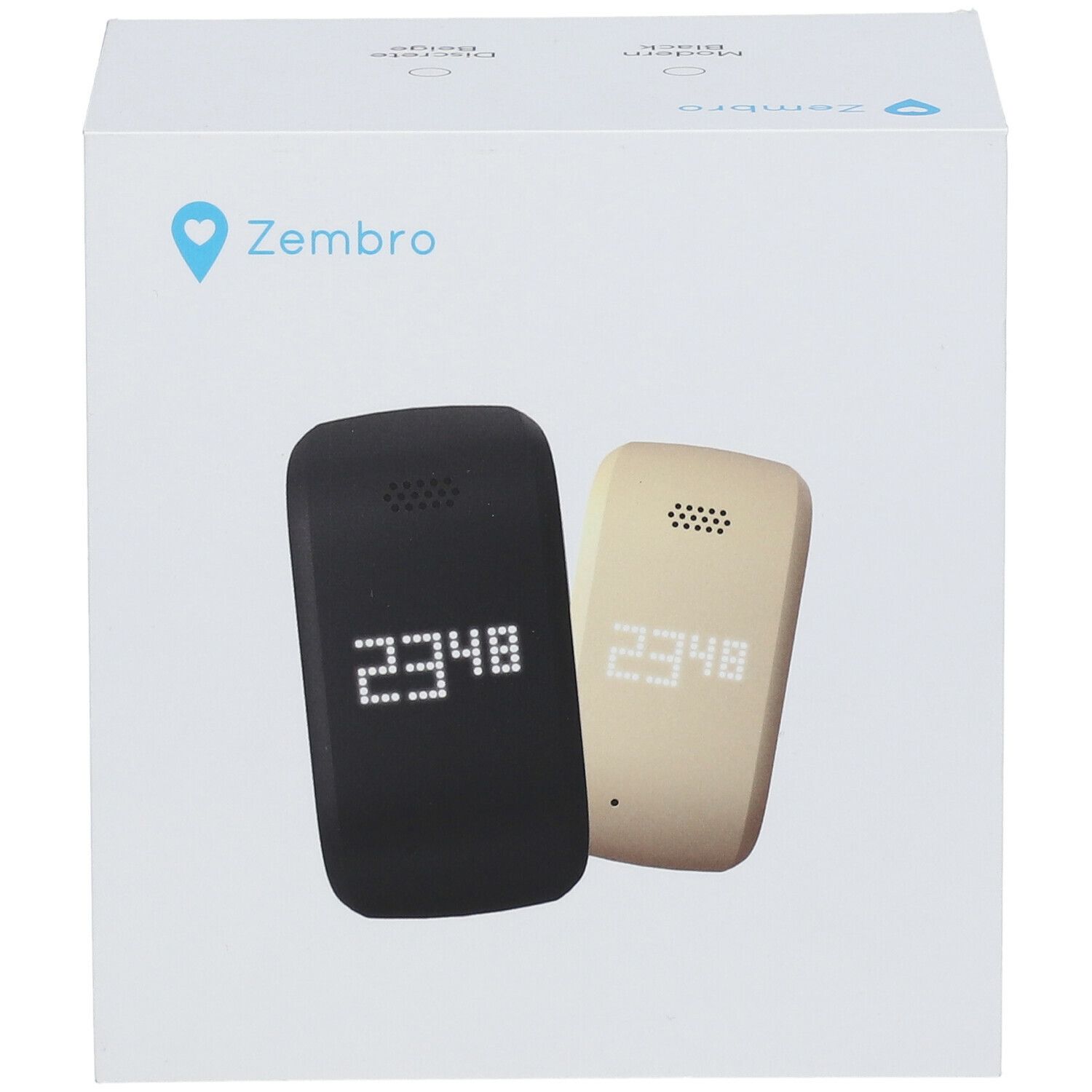 Zembro Notrufarmband beige schwarz