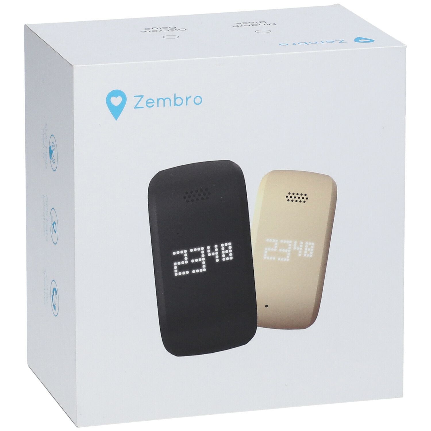 Zembro Notrufarmband beige schwarz