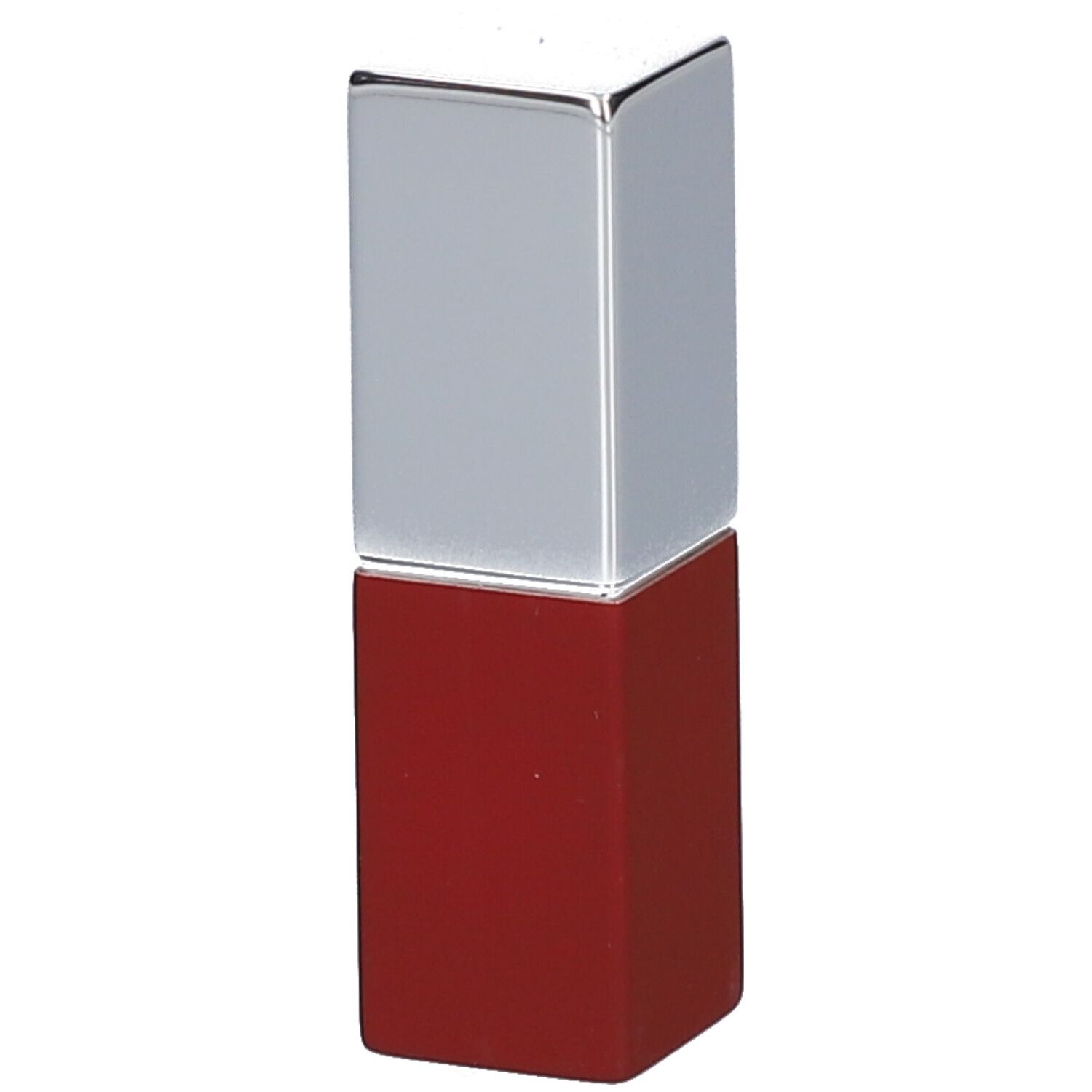 Lippenstift mit roter Hülse und silberner Kappe. Auf der Kappe steht „CLINIQUE“.