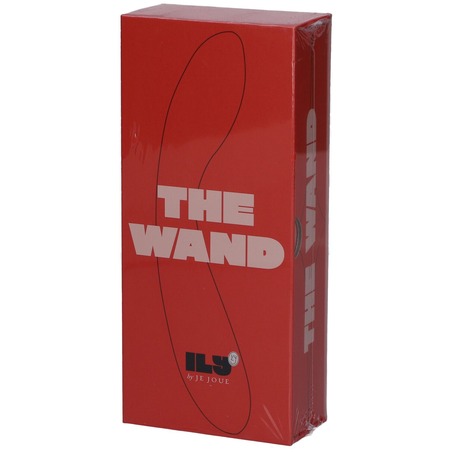 Rote Verpackung mit weißem Schriftzug "THE WAND" und Logo. Marke: ILS by Je Joue.