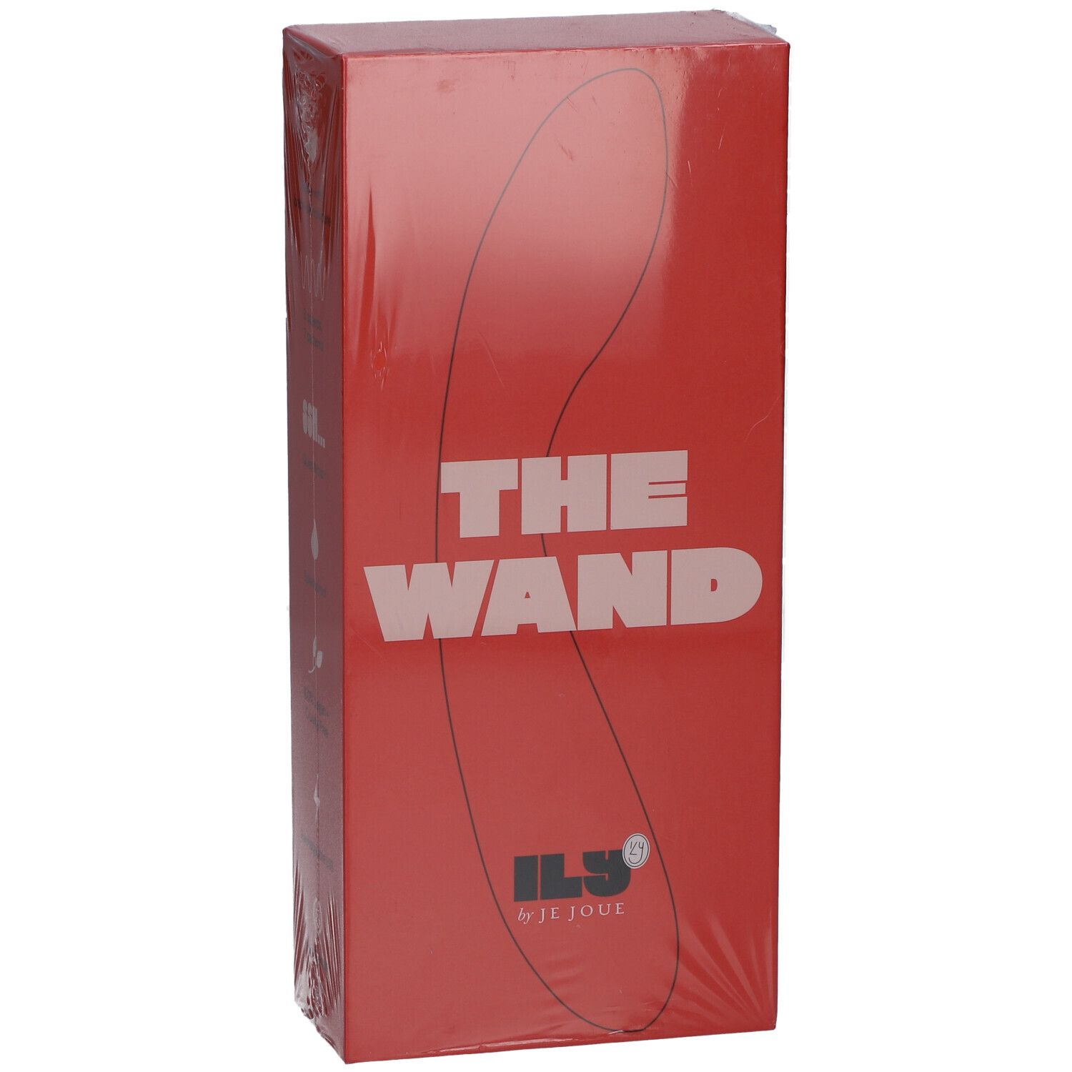 Rote Verpackung mit weißem Schriftzug "THE WAND" und Logo. Marke: ILS by Je Joue.