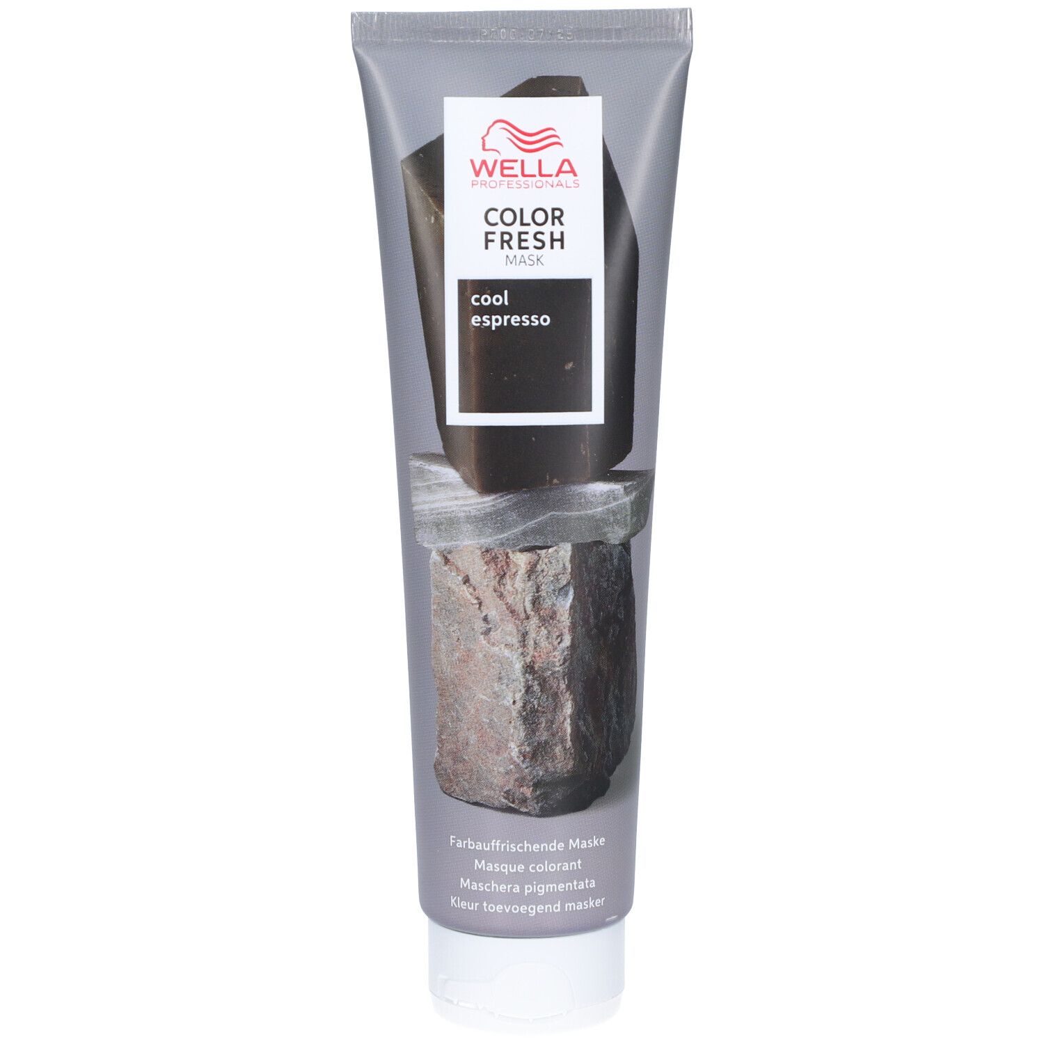 Tube mit Wella Color Fresh Mask Cool Espresso. Vorderseite mit Produktnamen und Logo. Farbton: Cool Espresso.