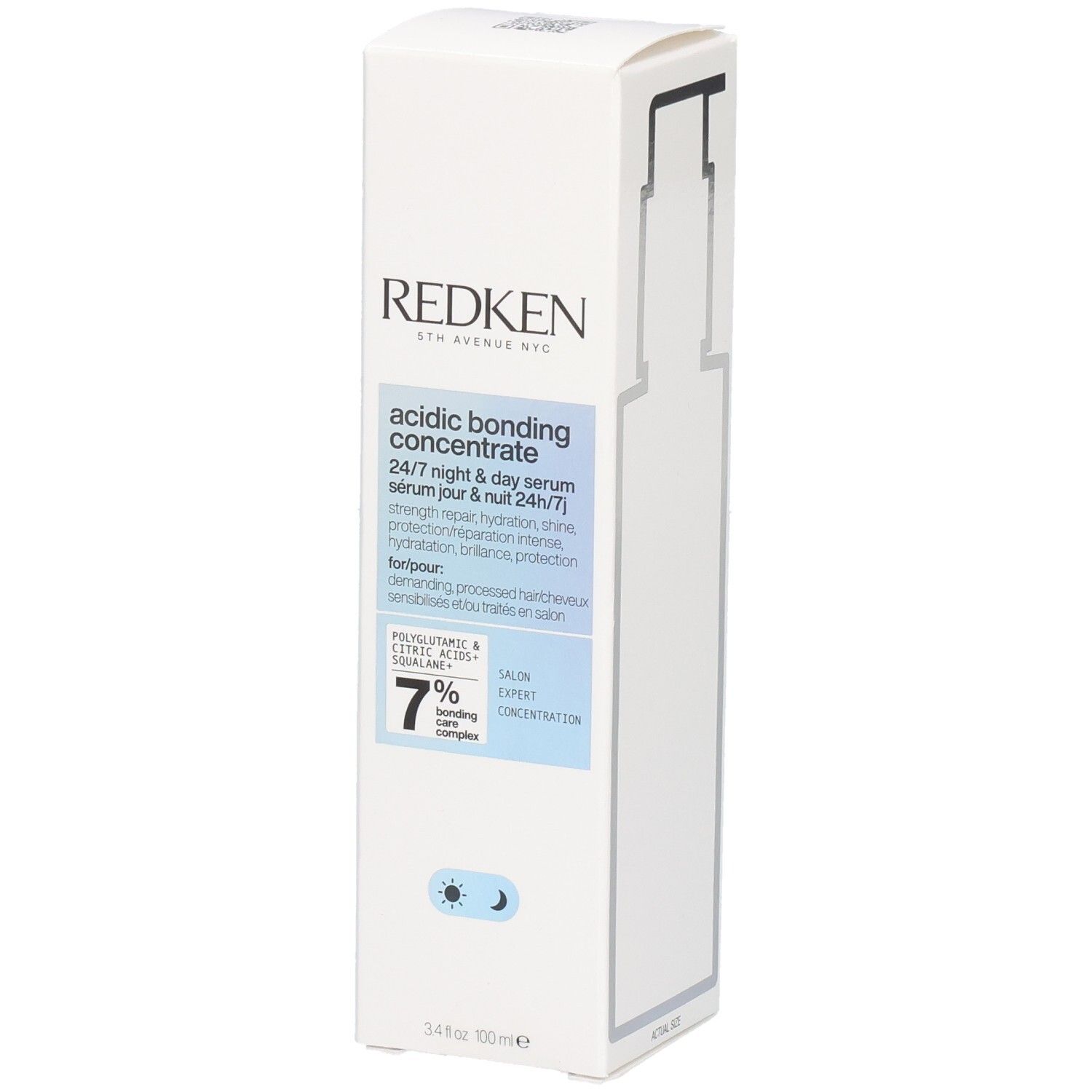 Redken Acidic Bonding Concentrate 24/7 Night & Day Serum Box mit 7% Bonding Care Complex.