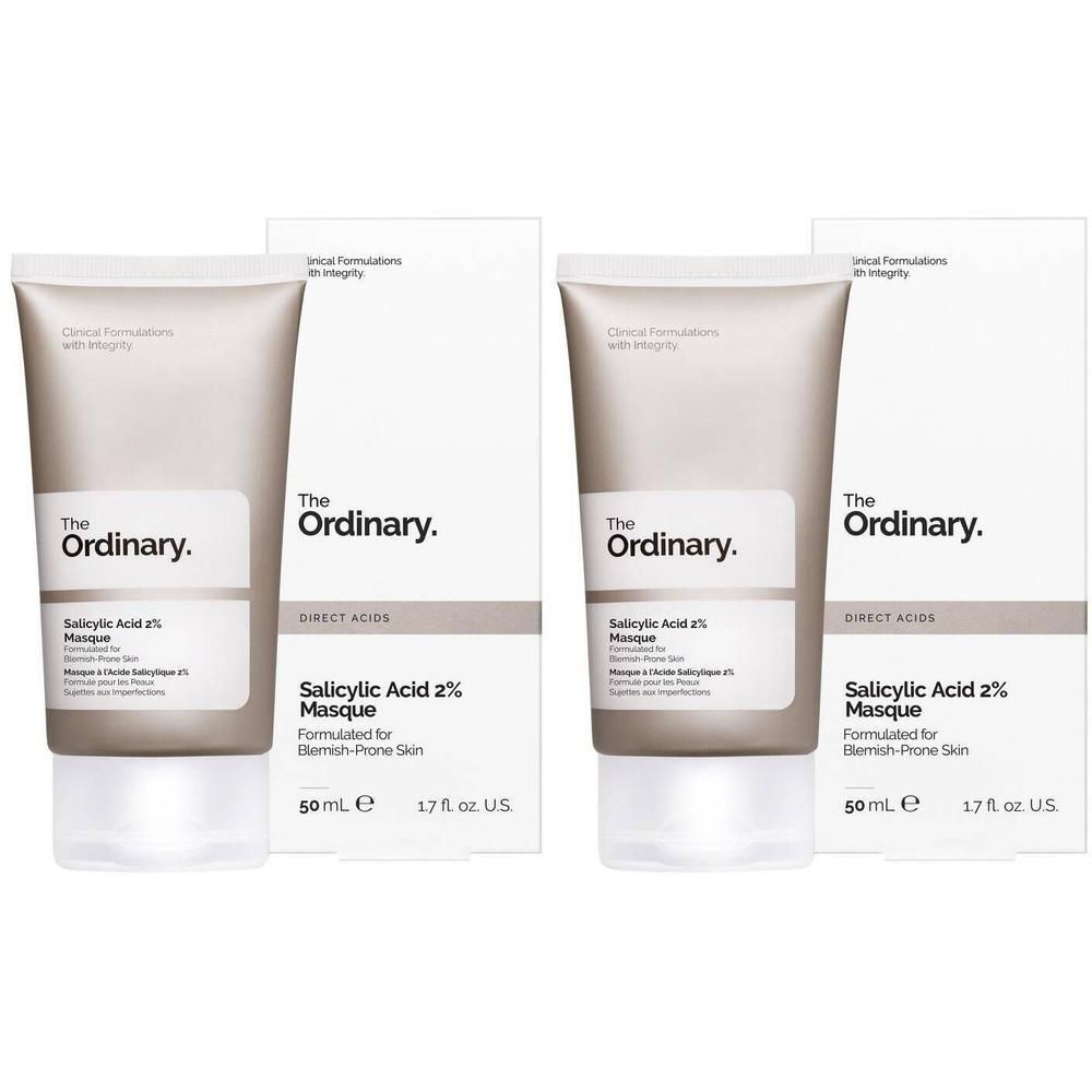 Zwei Tuben The Ordinary Salicylic Acid 2% Maske mit je 50 ml Inhalt.