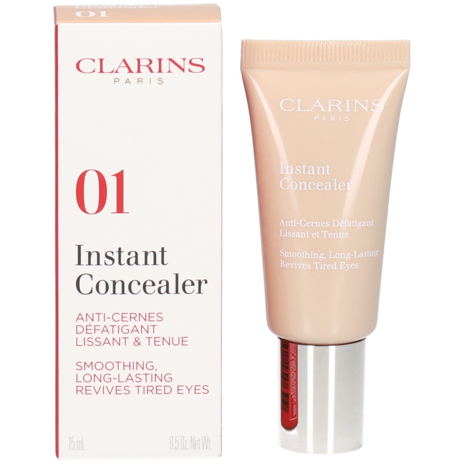 Clarins Instant Concealer 01, Tube und Verpackung.