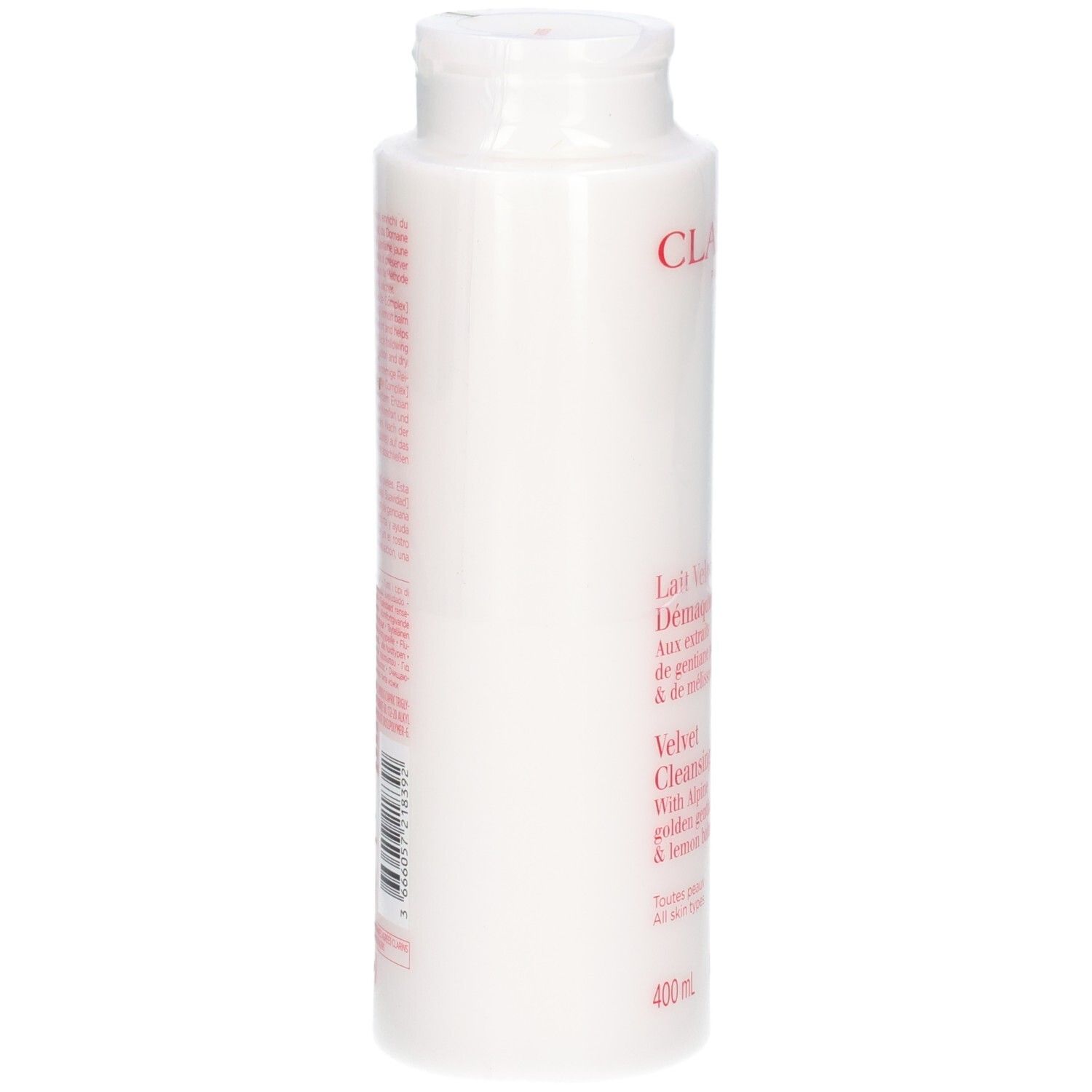 Clarins Lait Velours Demaquillant, 400 ml, Rückseite.
