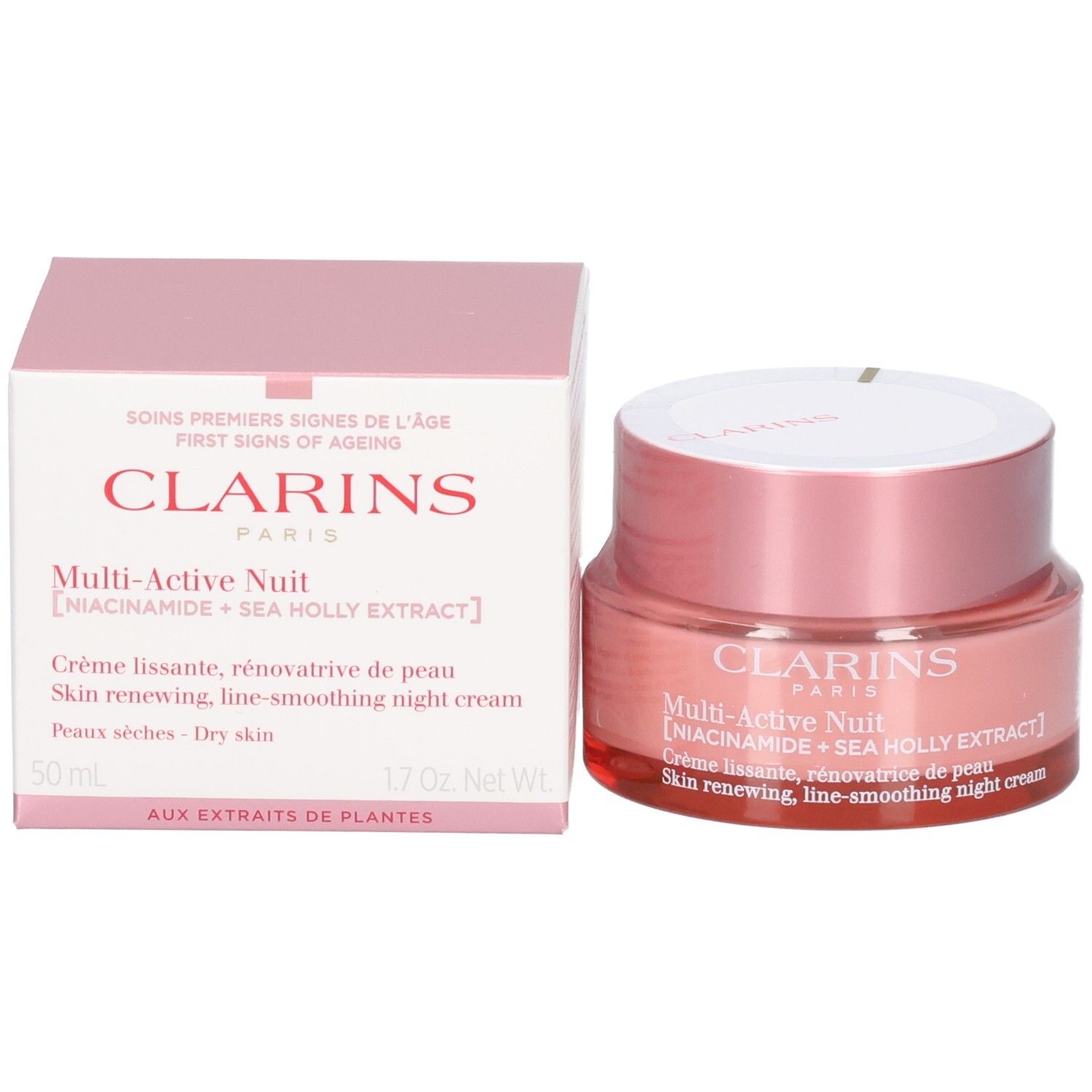 Clarins Multi-Active Nuit Nachtcreme und Umverpackung, 50 ml.