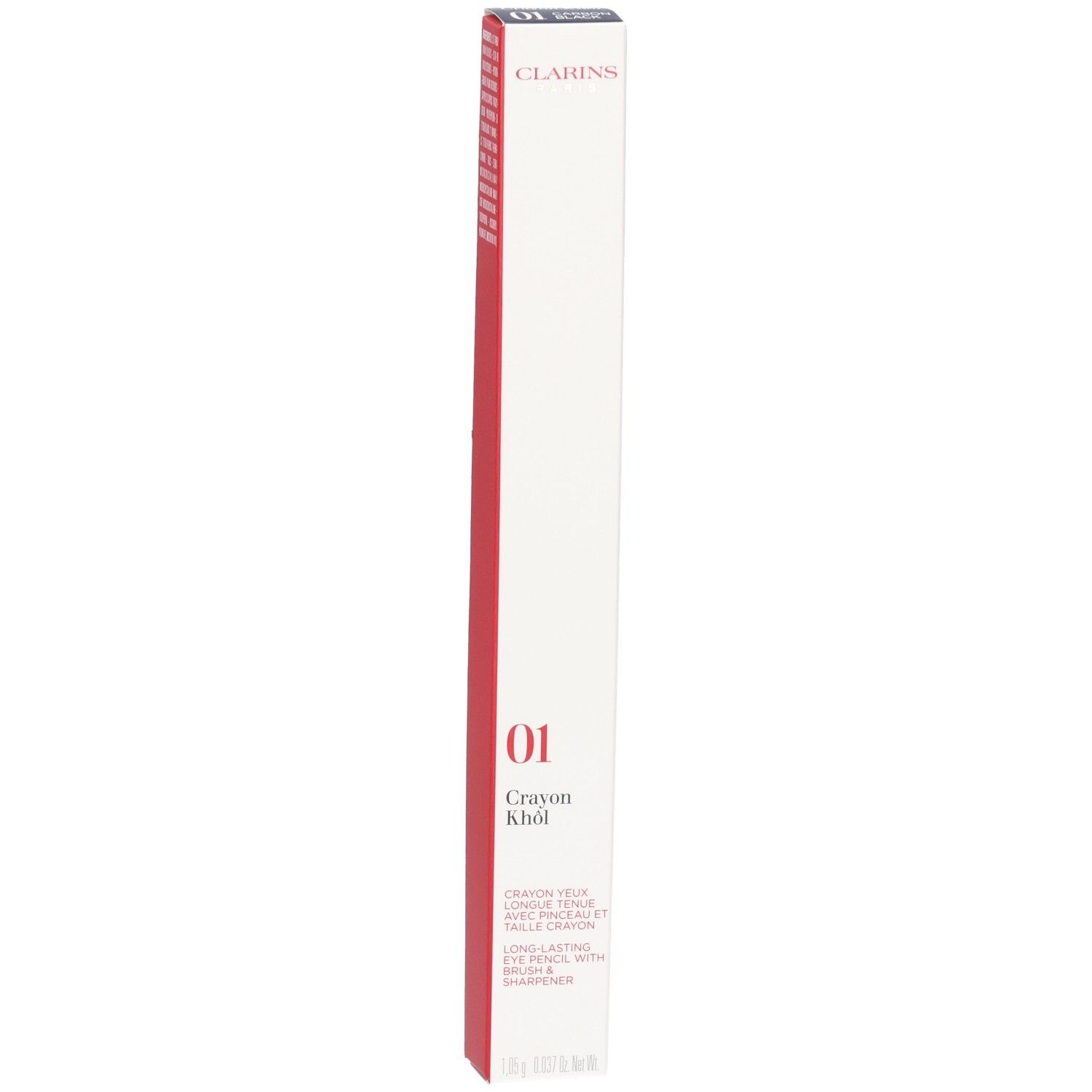 Clarins Crayon Khôl 01 Carbon Black, Verpackung mit Produktinformationen.