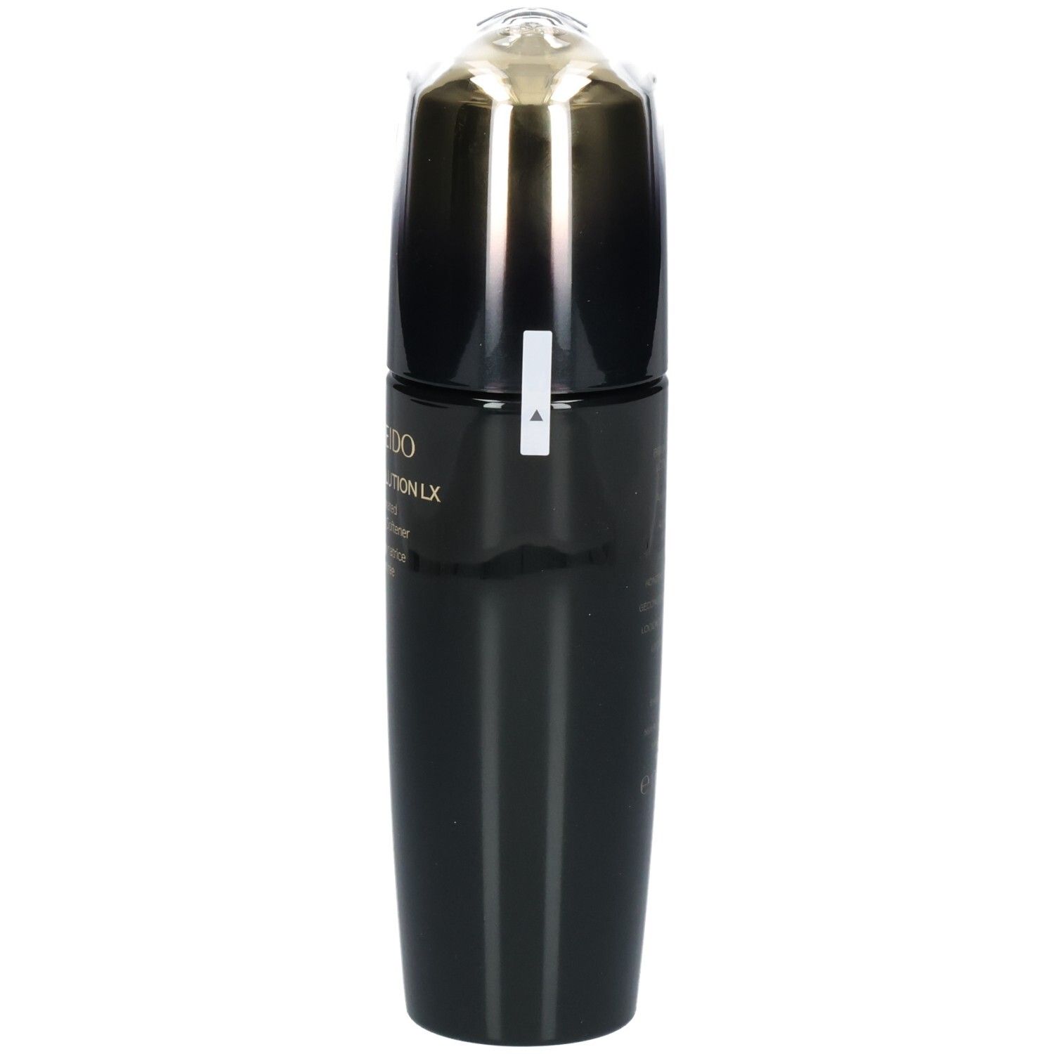 Shiseido Future Solution LX Brightening Softener Flakon mit seitlichem Aufkleber.