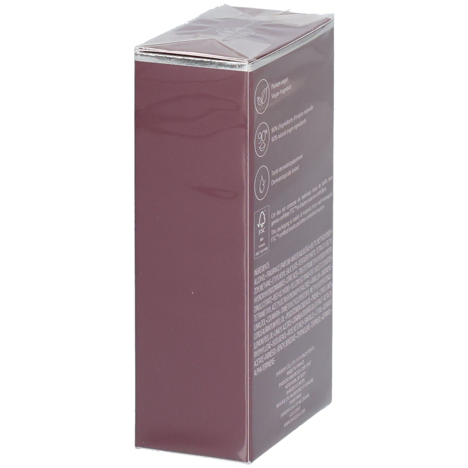 Shiseido Ginza Datura Eau de Parfum Verpackung, Rückseitenansicht.