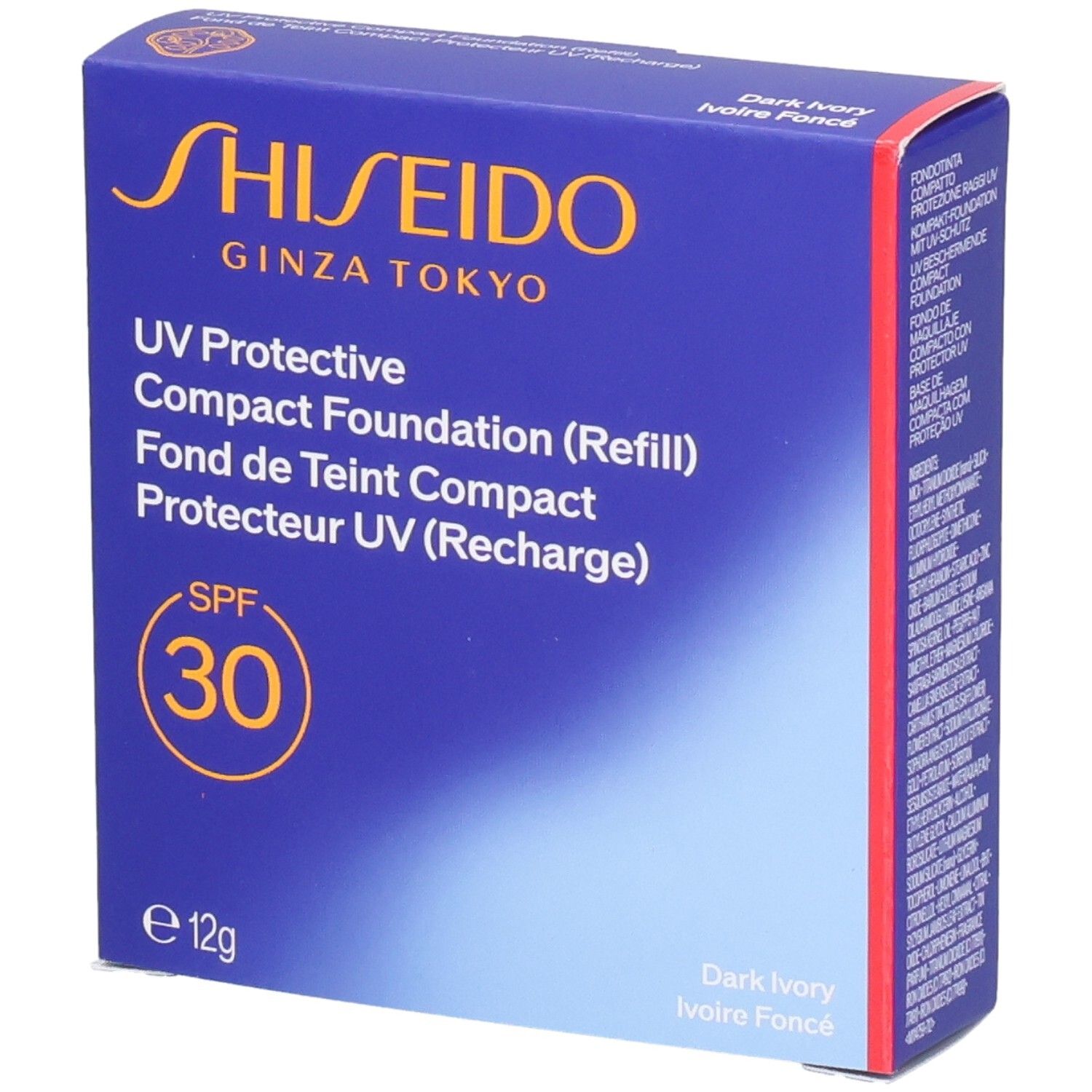 Shiseido Kompakt-Foundation-Nachfüllpackung, SPF 30, dunkles Elfenbein.