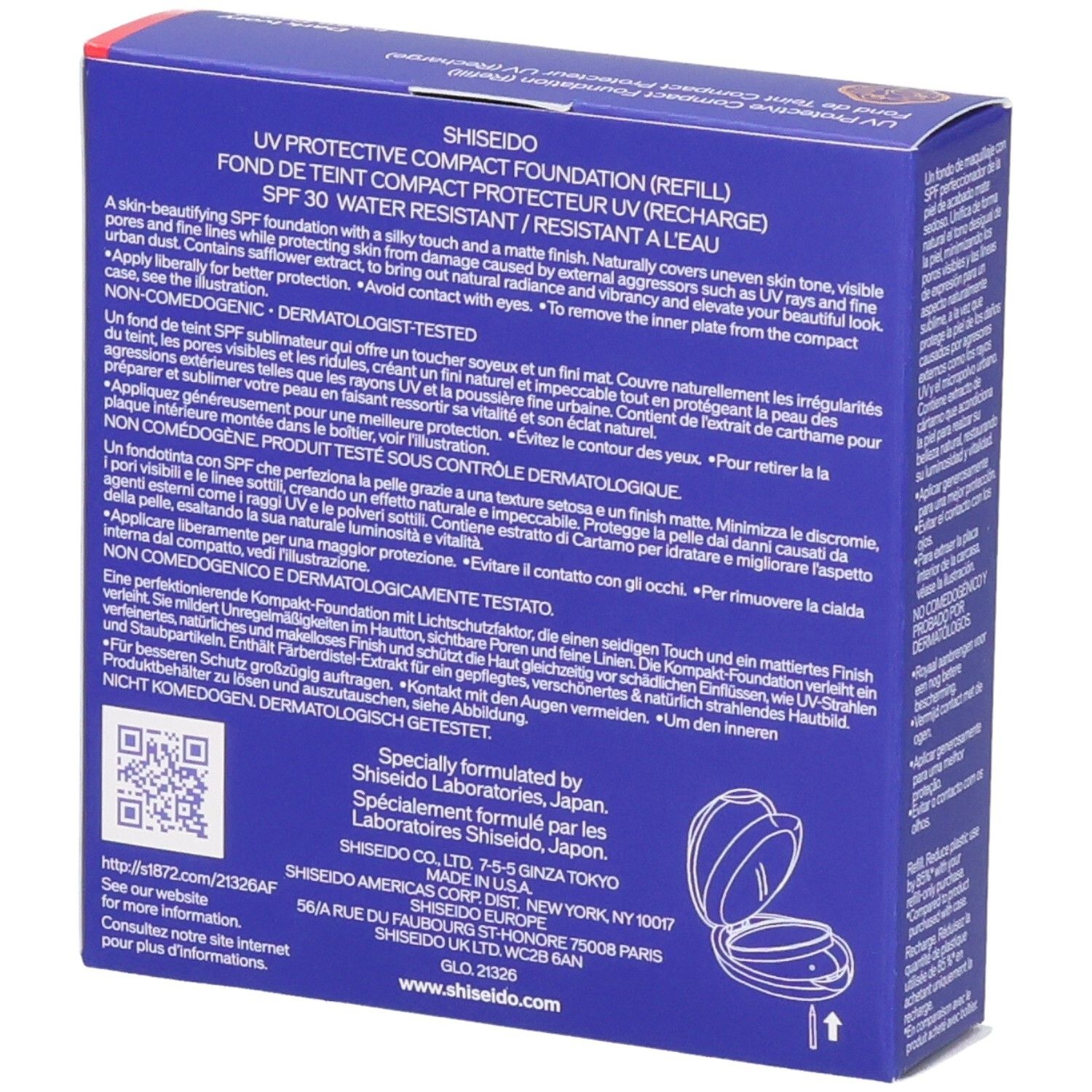SHISEIDO UV Protective Compact Foundation Refill SPF 30.
