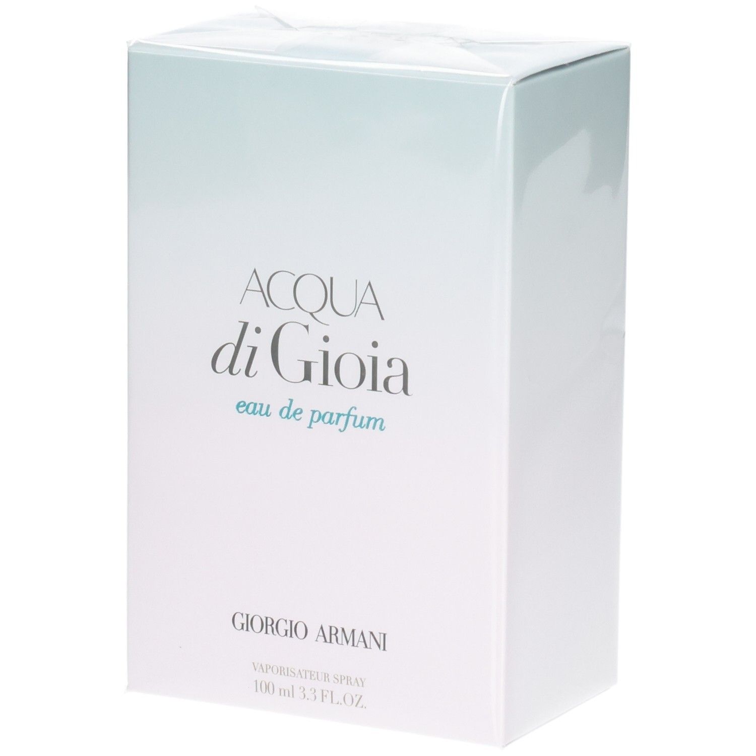 Verpackung von Giorgio Armani Acqua di Gioia Eau de Parfum, 100ml.