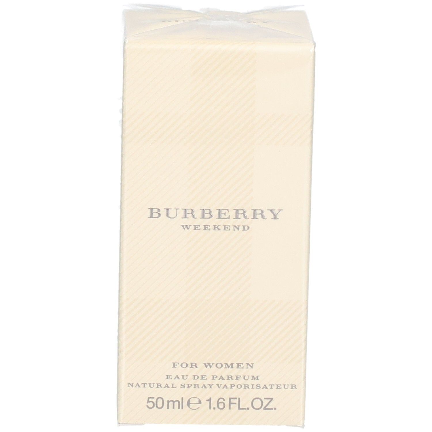 Verpackung von Burberry Weekend Eau de Parfum für Damen, 50ml.
