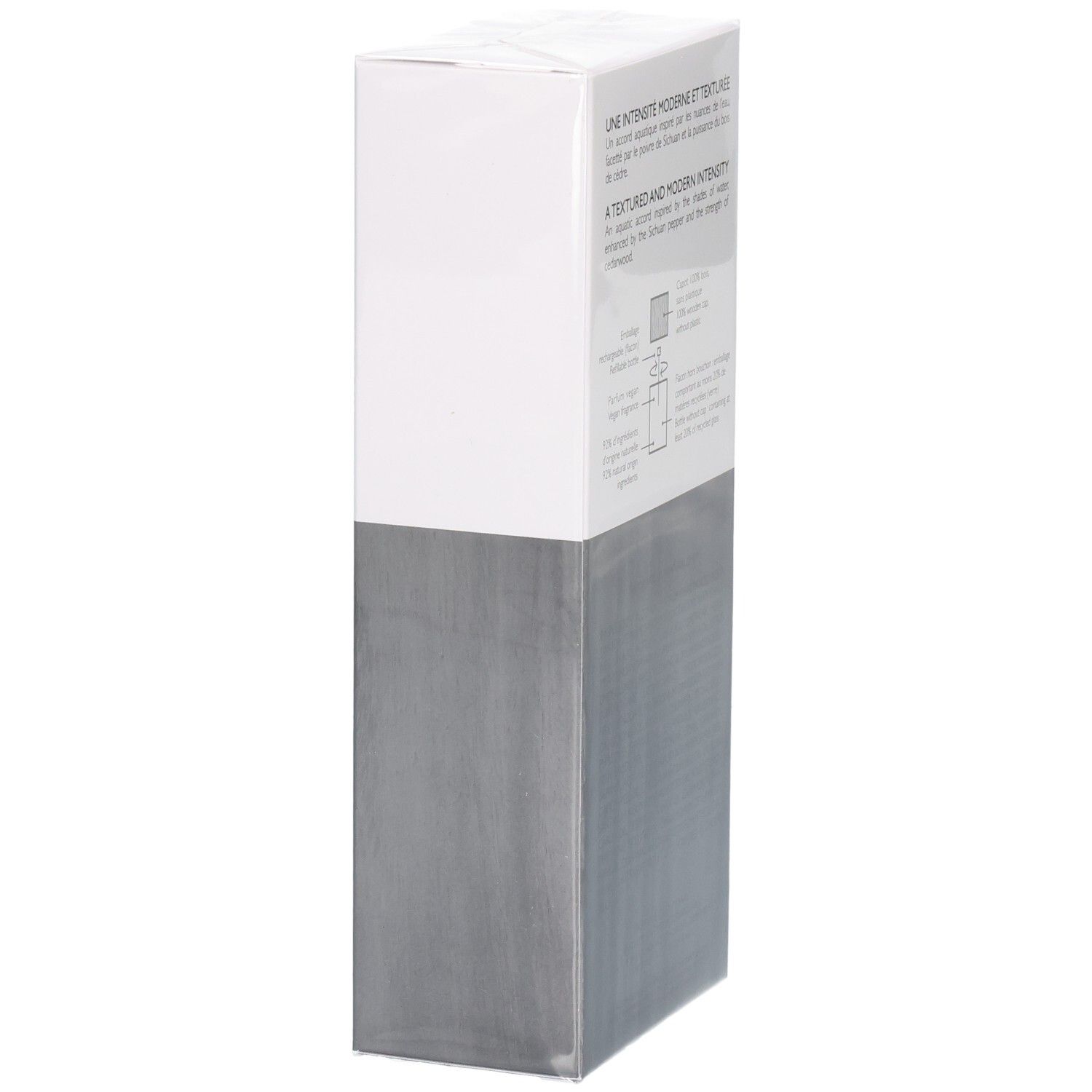 Issey Miyake L'Eau d'Issey Pour Homme Eau de Parfum Karton, Seite mit Text.