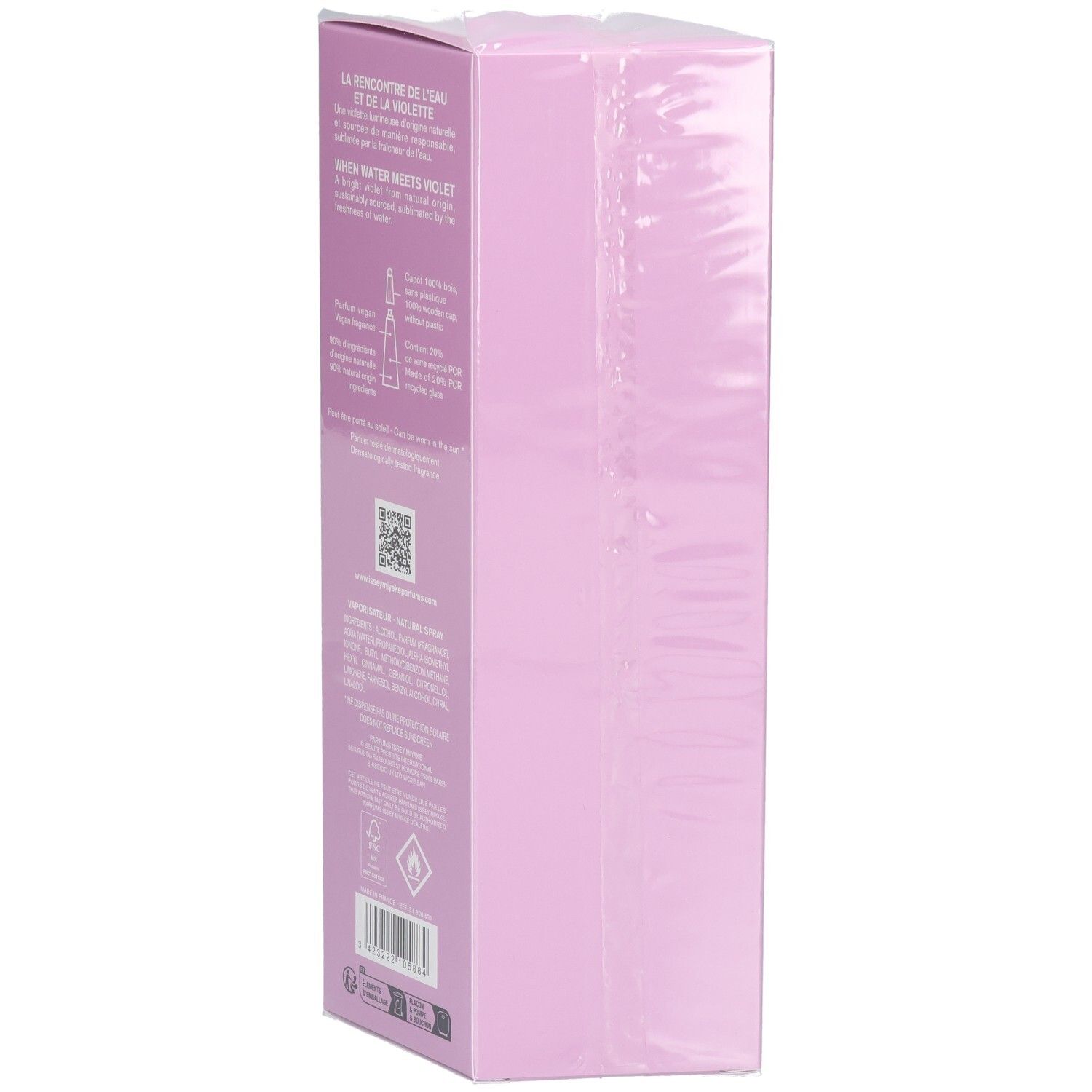 Rückseite der Issey Miyake L'Eau d'Issey Solar Violet Eau de Toilette Intense.