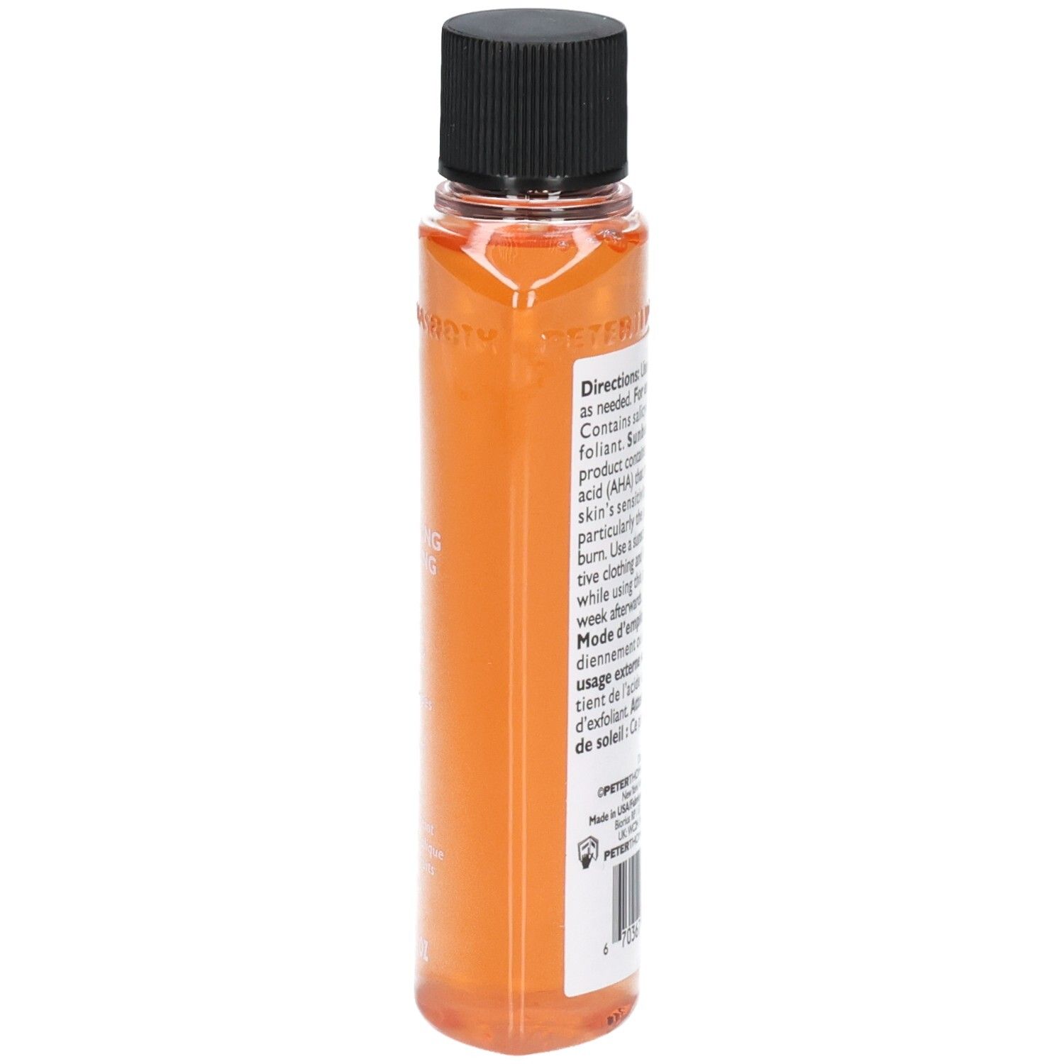 Peter Thomas Roth Anti-Aging Cleansing Gel, 57 ml. Seitenansicht der orangefarbenen Gel-Flasche.