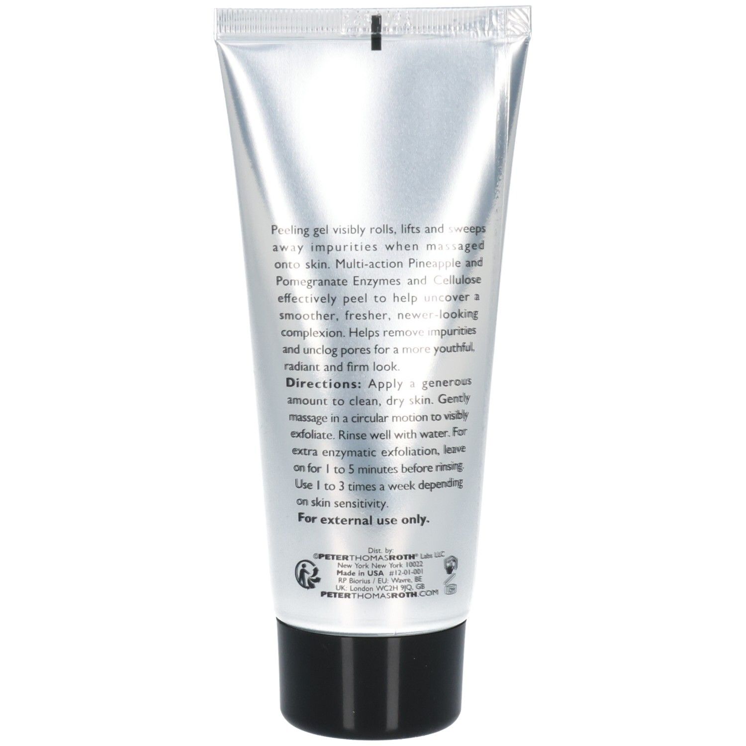 Peter Thomas Roth Peeling Gel Rückseite mit Anwendungshinweisen