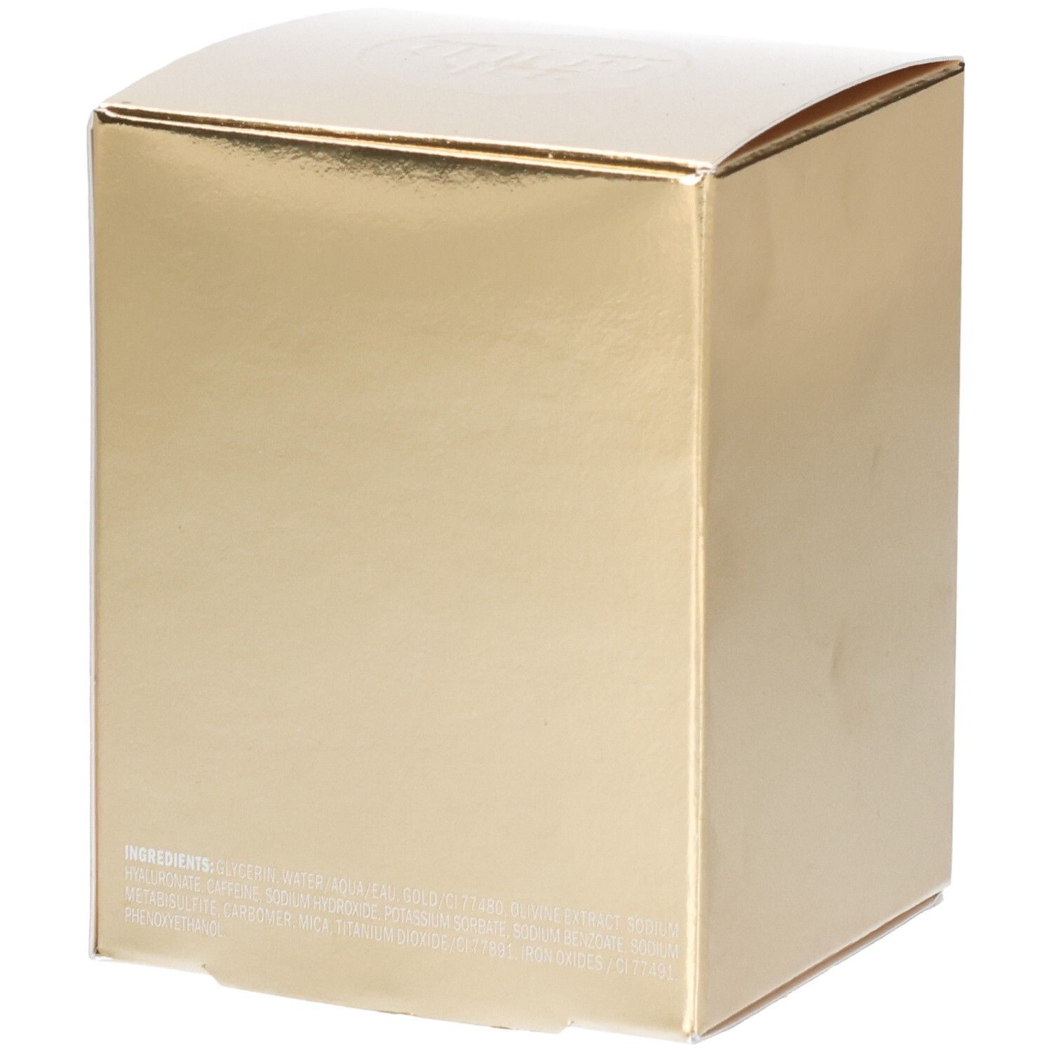 Goldene Box der Peter Thomas Roth 24K Gold Mask mit aufgedruckten Inhaltsstoffen.
