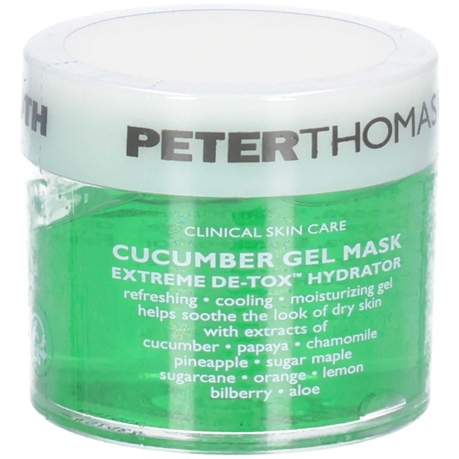Peter Thomas Roth Cucumber Gel Mask, feuchtigkeitsspendendes Gel mit Gurkenextrakten.