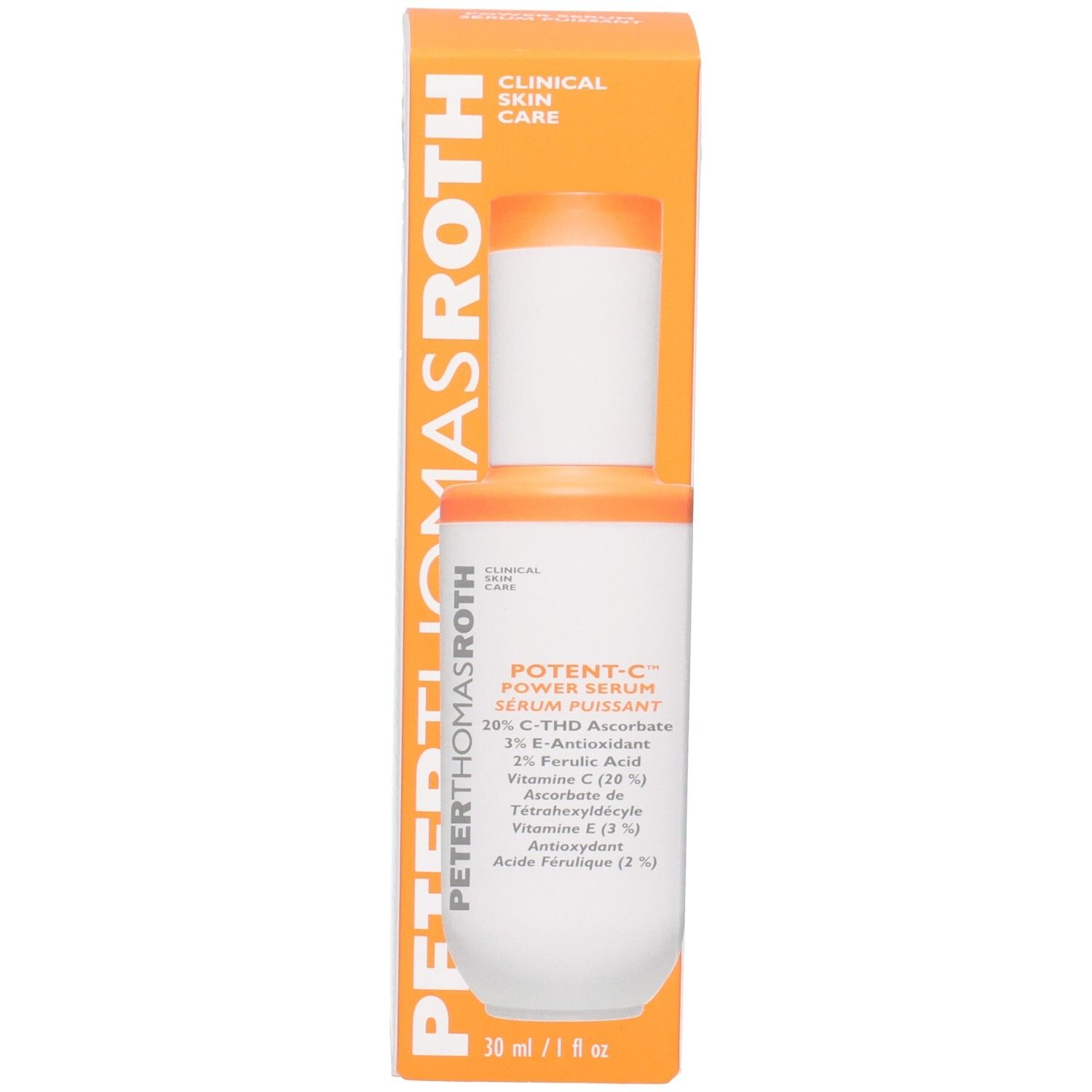 Peter Thomas Roth Potent C Power Serum Flasche und Karton.